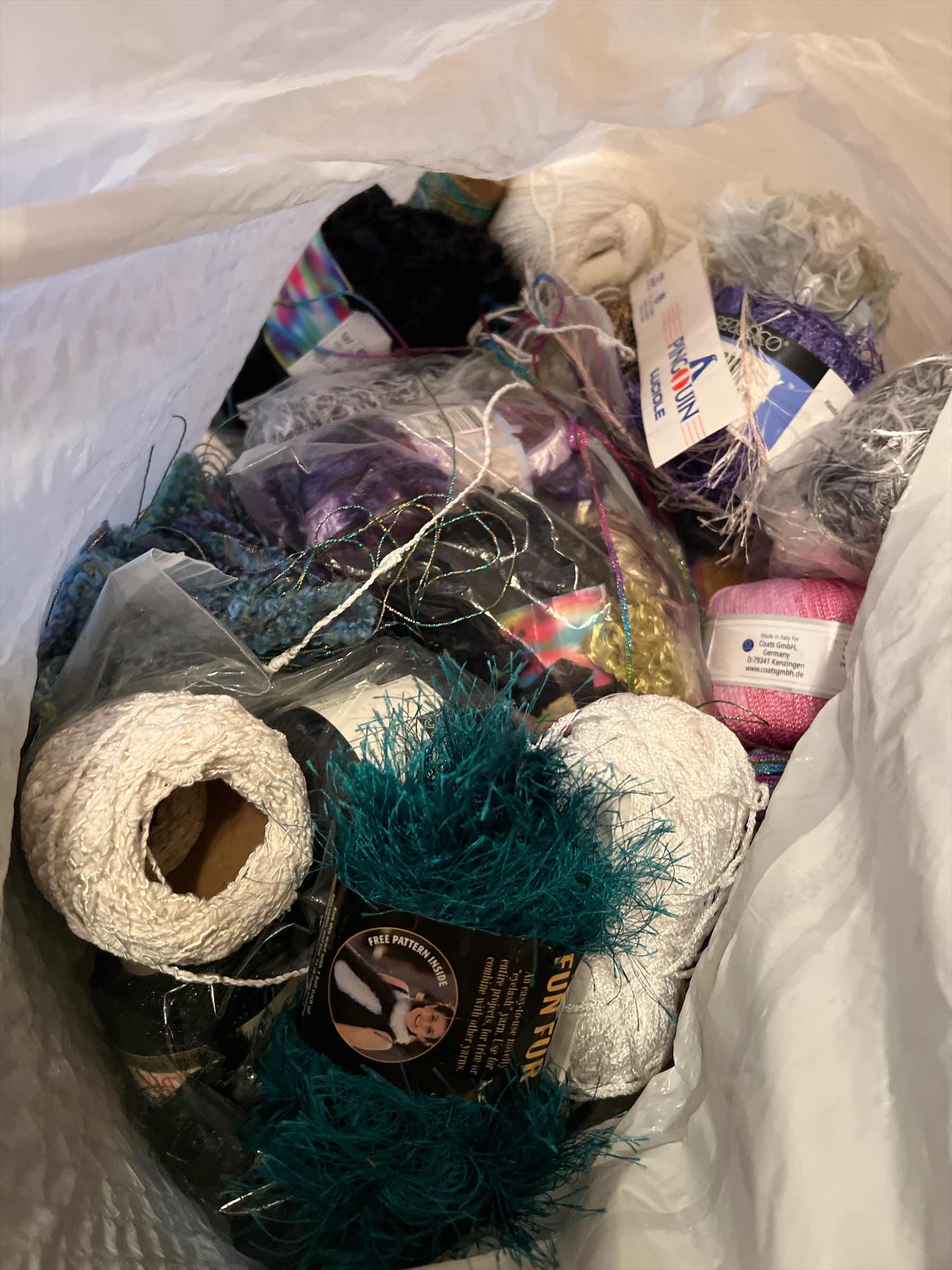 Photo 1 of BAG OF SPECIALTY THREAD AND YARN