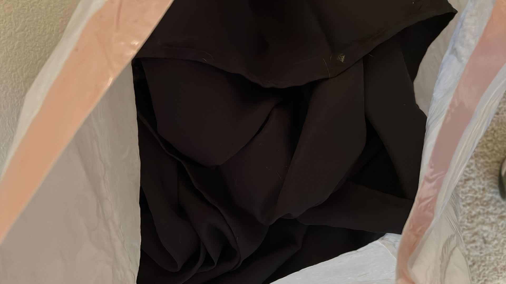 Photo 1 of BAG OF BLACK FABRIC, THREAD AND EMBROIDERY YARN