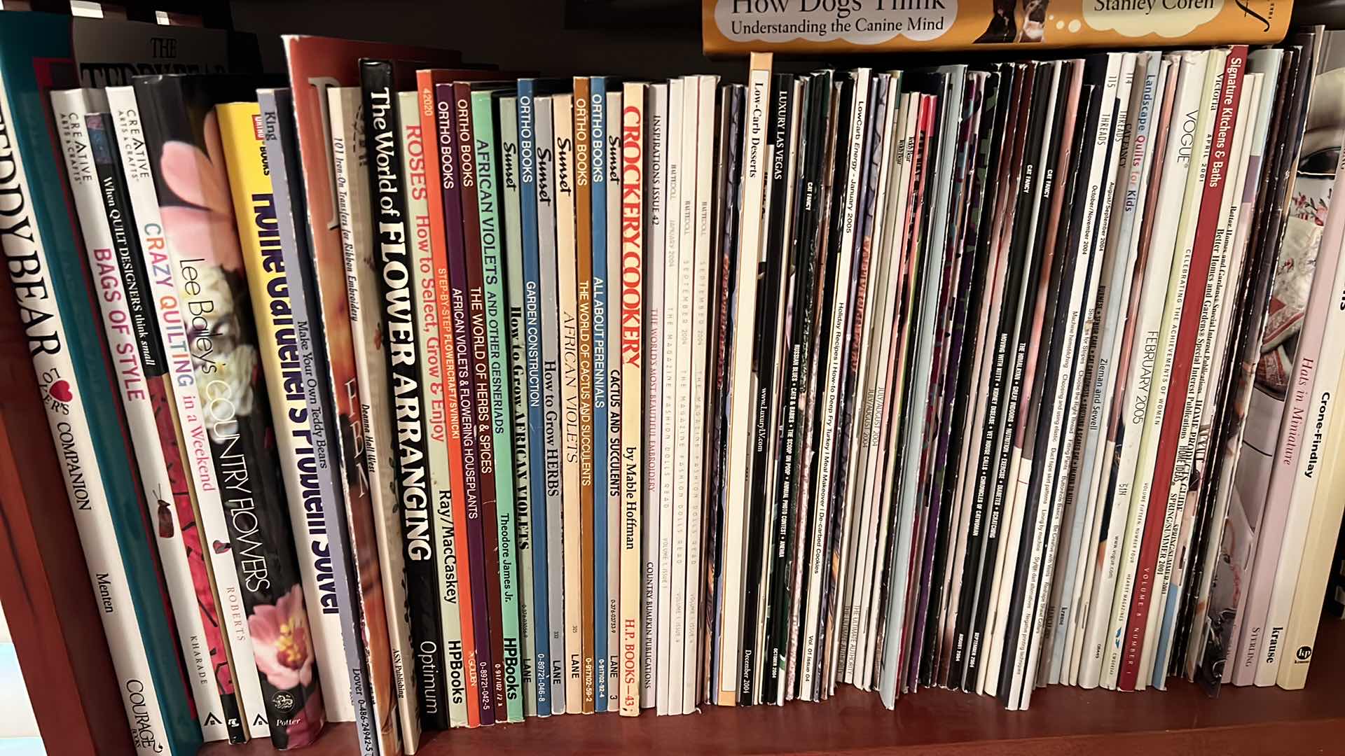 Photo 1 of SHELF OF CRAFT BOOKS AND NOVELS