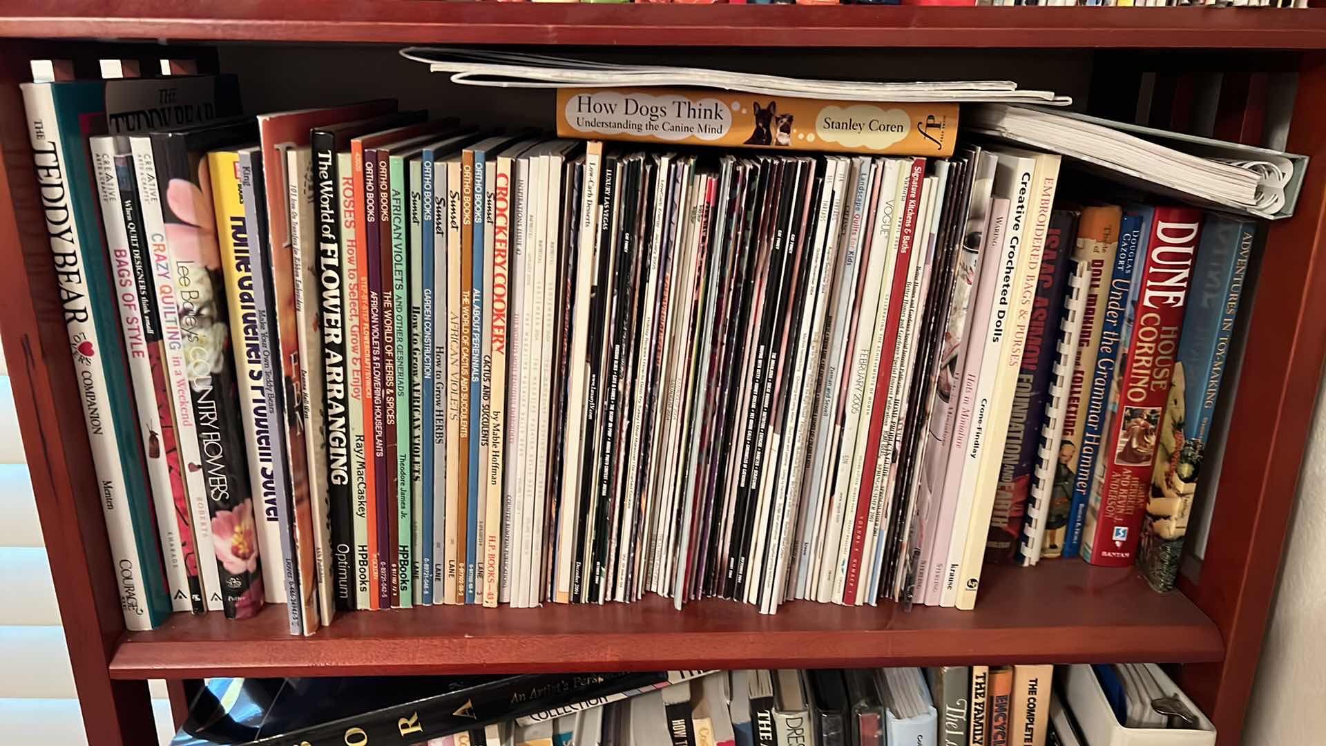 Photo 1 of SHELF OF CRAFT BOOKS AND NOVELS