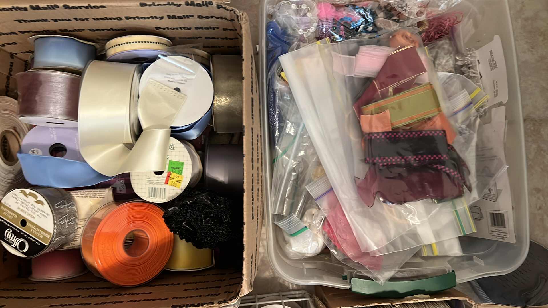 Photo 1 of 5 BOXES OF THREAD, RIBBON AND TRIM