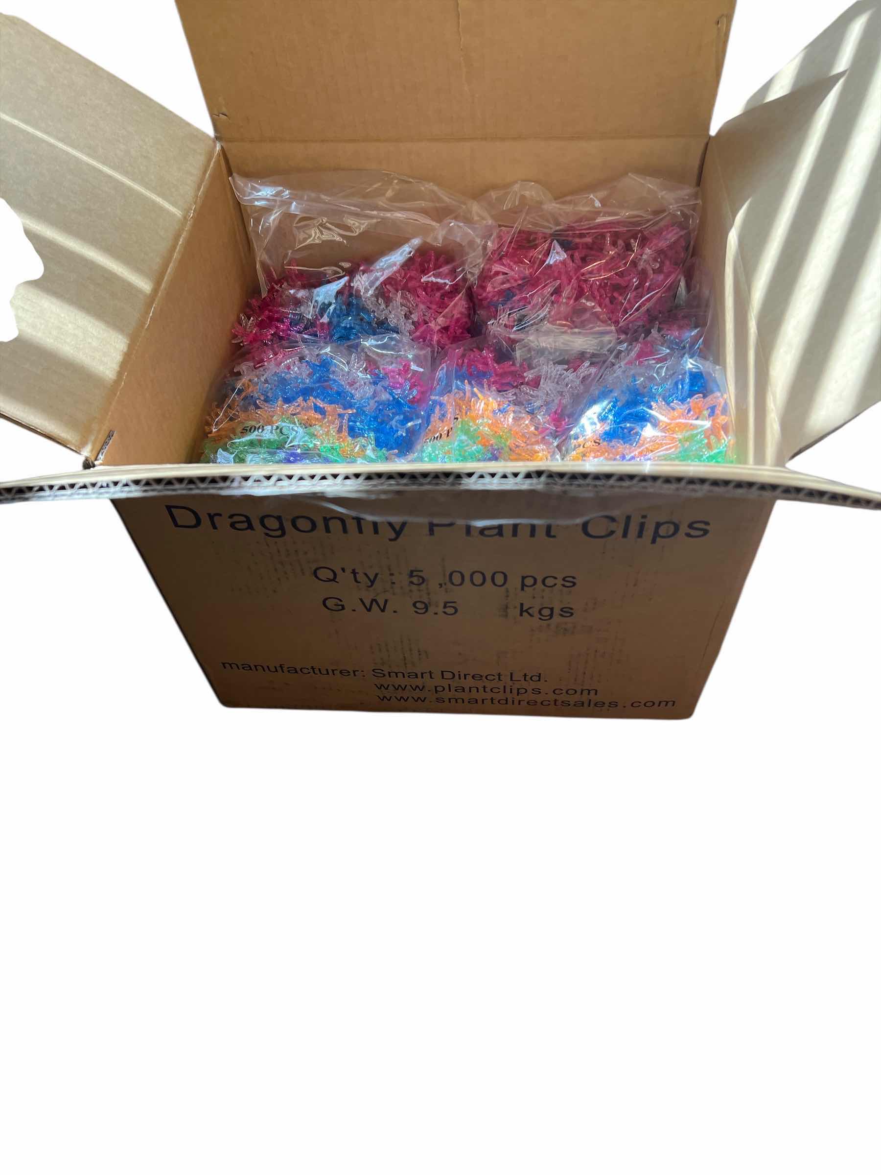Photo 1 of CASE OF BAGS OF PLASTIC DRAGONFLY PLANT CLIP FLORIST. FLORAL
