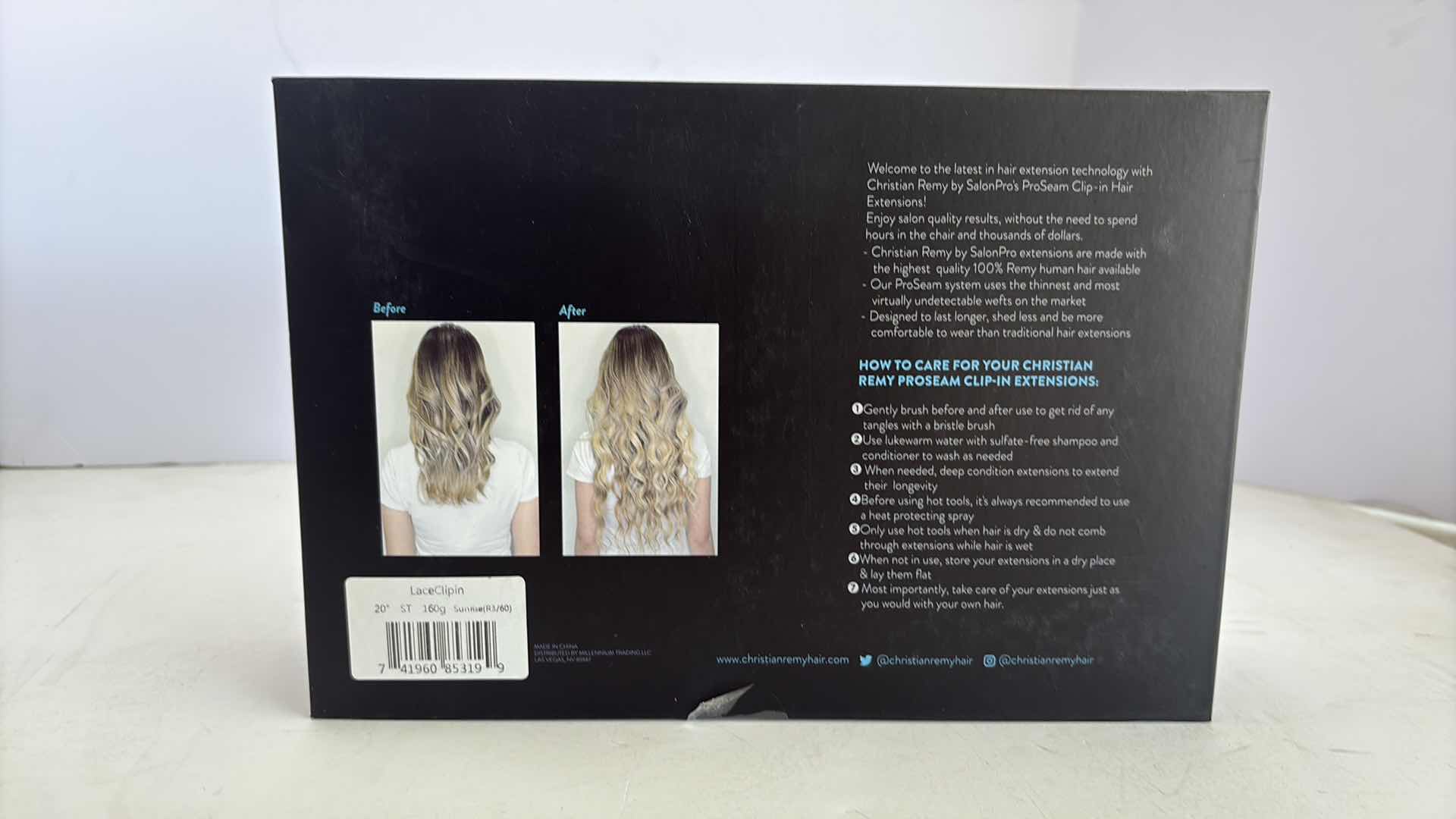 Photo 1 of SALONPRO CHRISTIAN REMY PRO SEAM CLIP IN HAIR EXTENSIONS 20” 160g “SUNRISE”