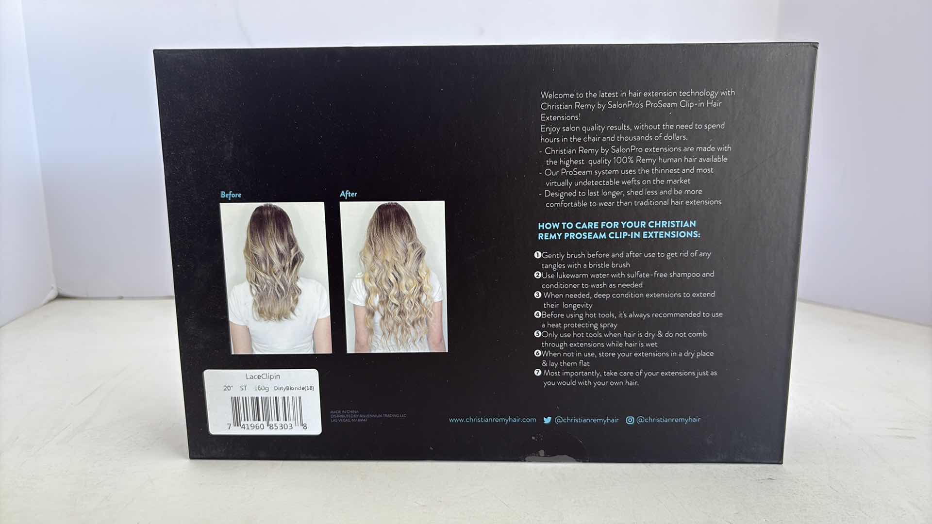 Photo 1 of SALONPRO CHRISTIAN REMY PRO SEAM CLIP IN HAIR EXTENSIONS 20” 160g “ DIRTY BLONDE”