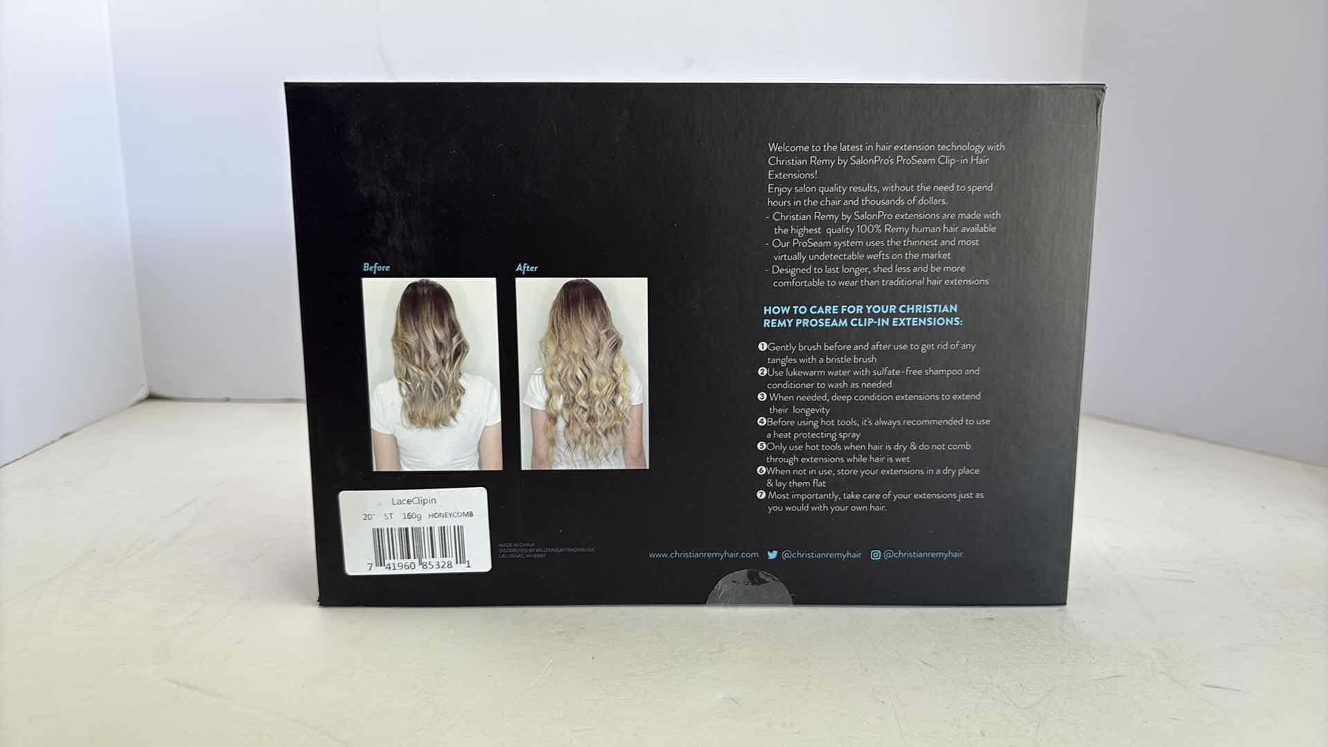 Photo 1 of SALONPRO CHRISTIAN REMY PRO SEAM CLIP IN HAIR EXTENSIONS 20” 160g “HONEYCOMB”