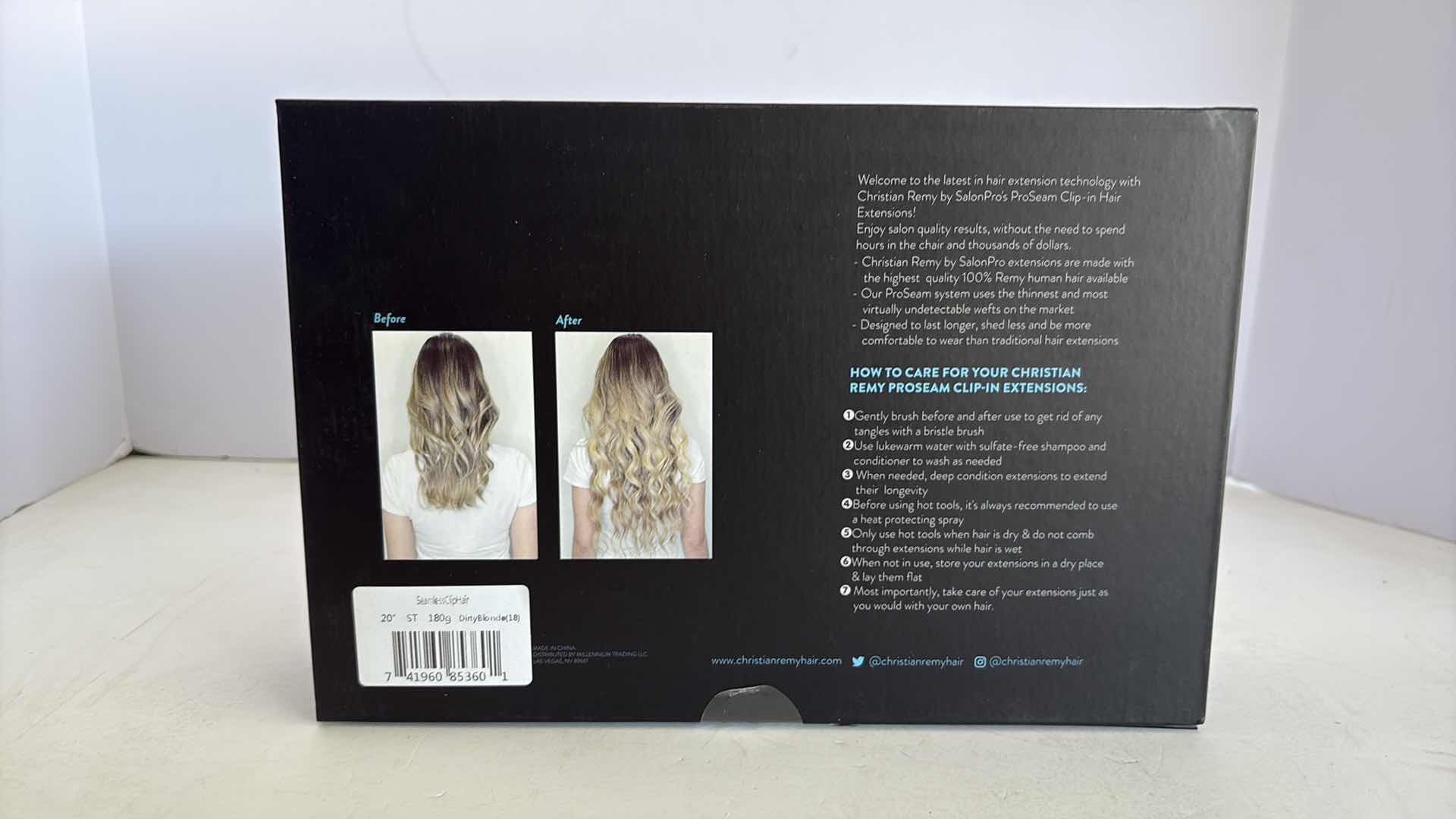 Photo 1 of SALONPRO CHRISTIAN REMY PRO SEAM CLIP IN HAIR EXTENSIONS 20” 180g “DIRTY BLONDE”