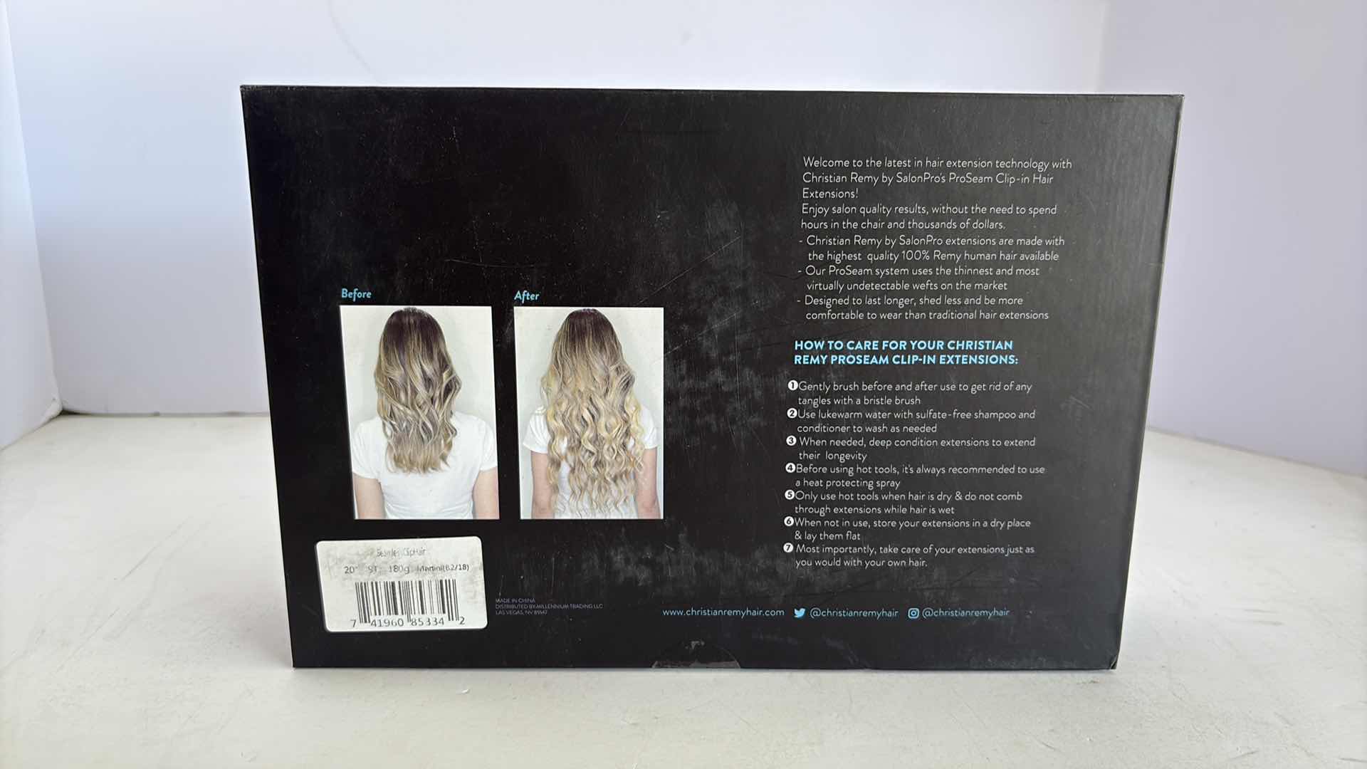 Photo 1 of SALONPRO CHRISTIAN REMY PRO SEAM CLIP IN HAIR EXTENSIONS 20” 180g “ MARTINI”
