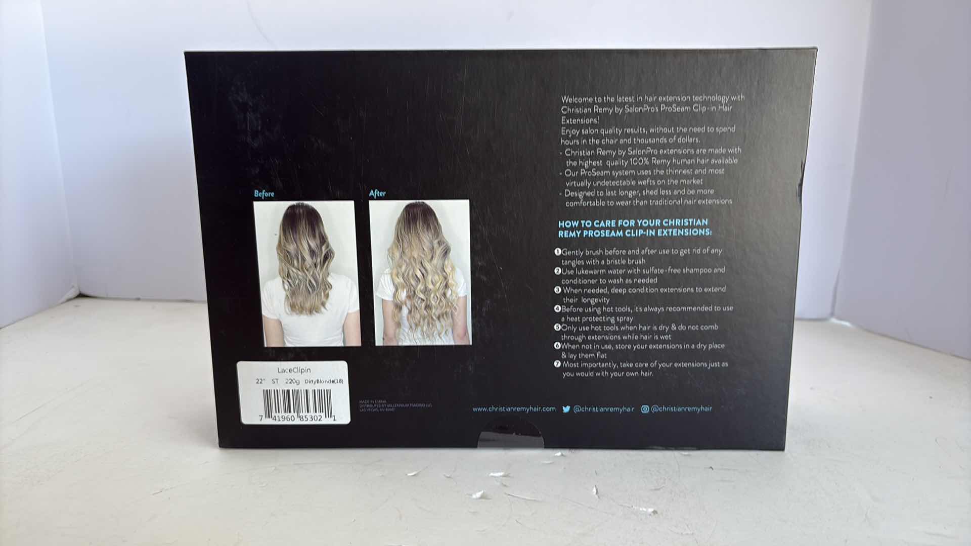 Photo 1 of SALONPRO CHRISTIAN REMY PRO SEAM CLIP IN HAIR EXTENSIONS 22” 220g “DIRTY BLONDE”
