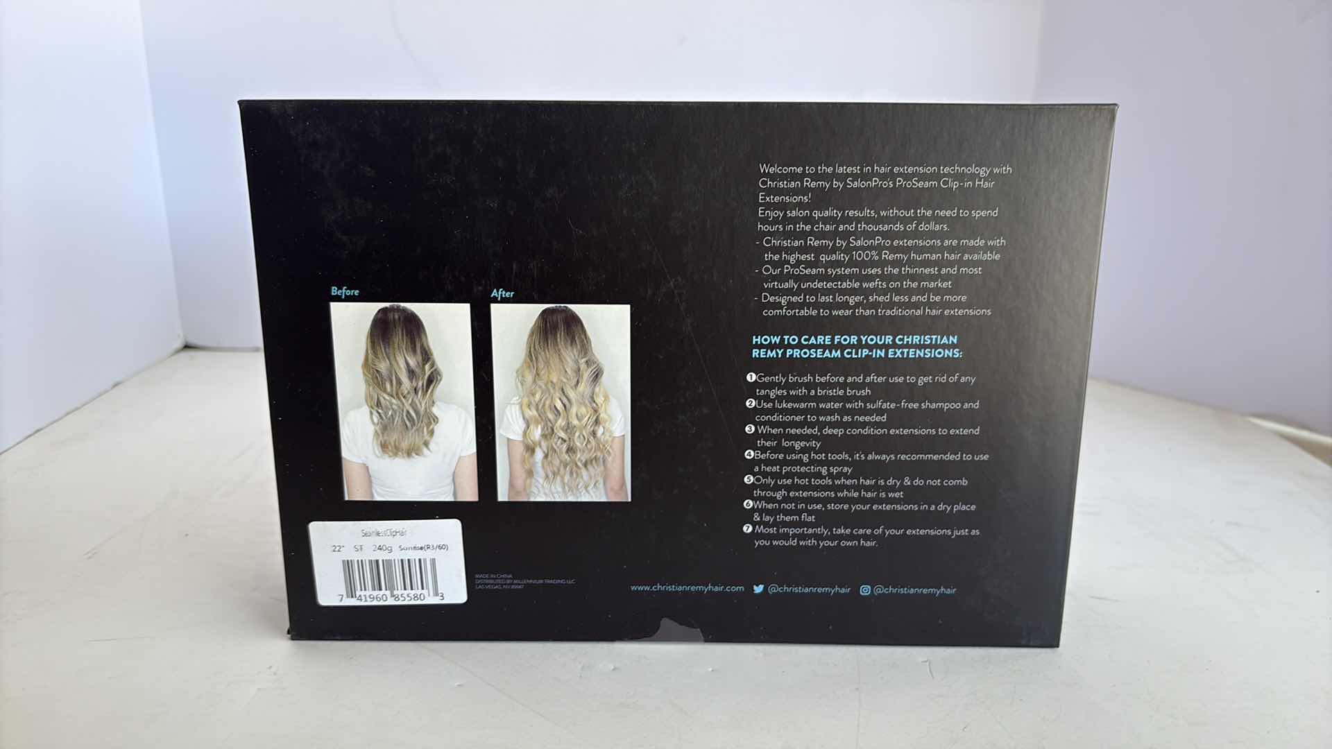 Photo 1 of SALONPRO CHRISTIAN REMY PRO SEAM CLIP IN HAIR EXTENSIONS 22” 240g “SUNRISE”