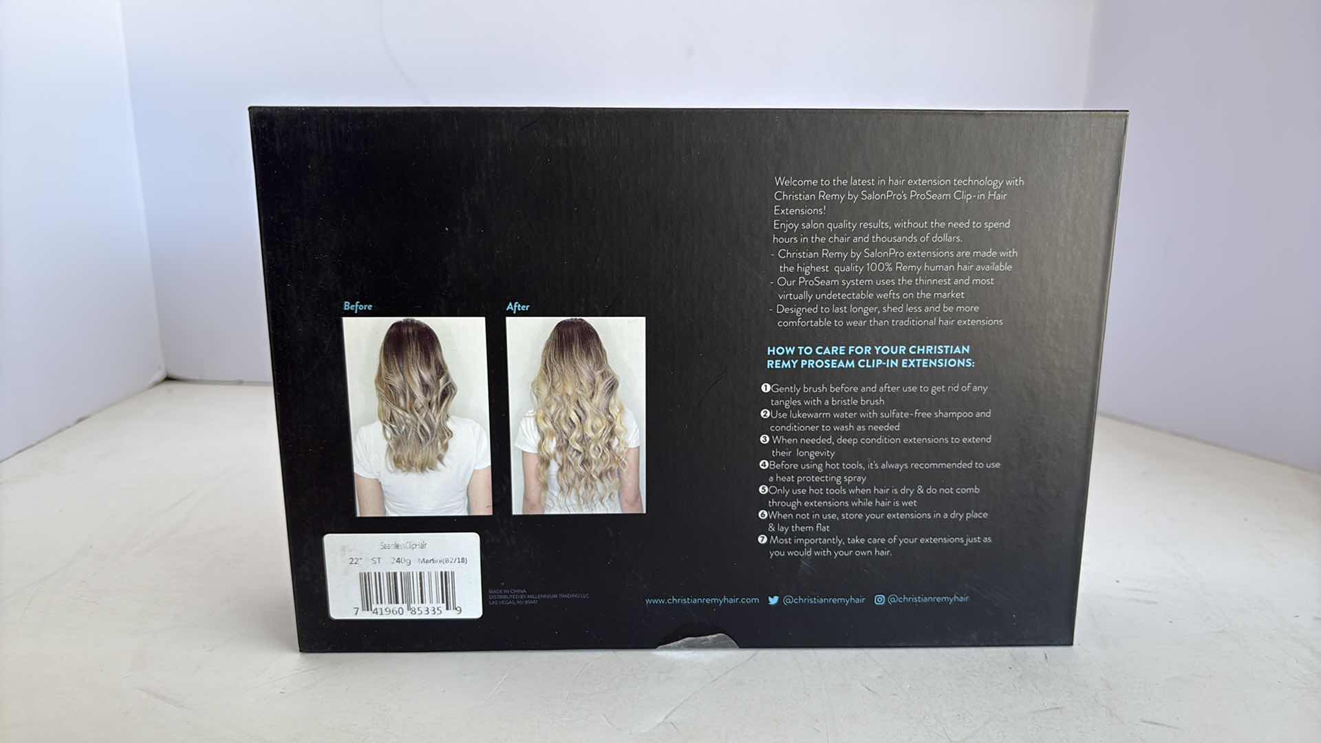 Photo 1 of SALONPRO CHRISTIAN REMY PRO SEAM CLIP IN HAIR EXTENSIONS 22” 240g “MARTINI”