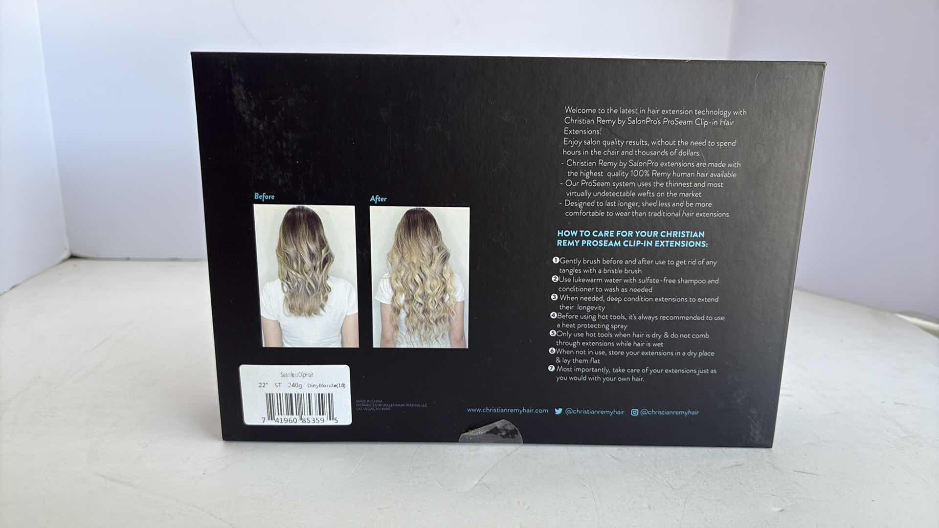 Photo 1 of SALONPRO CHRISTIAN REMY PRO SEAM CLIP IN HAIR EXTENSIONS 22” 240g “ DIRTY BLONDE”