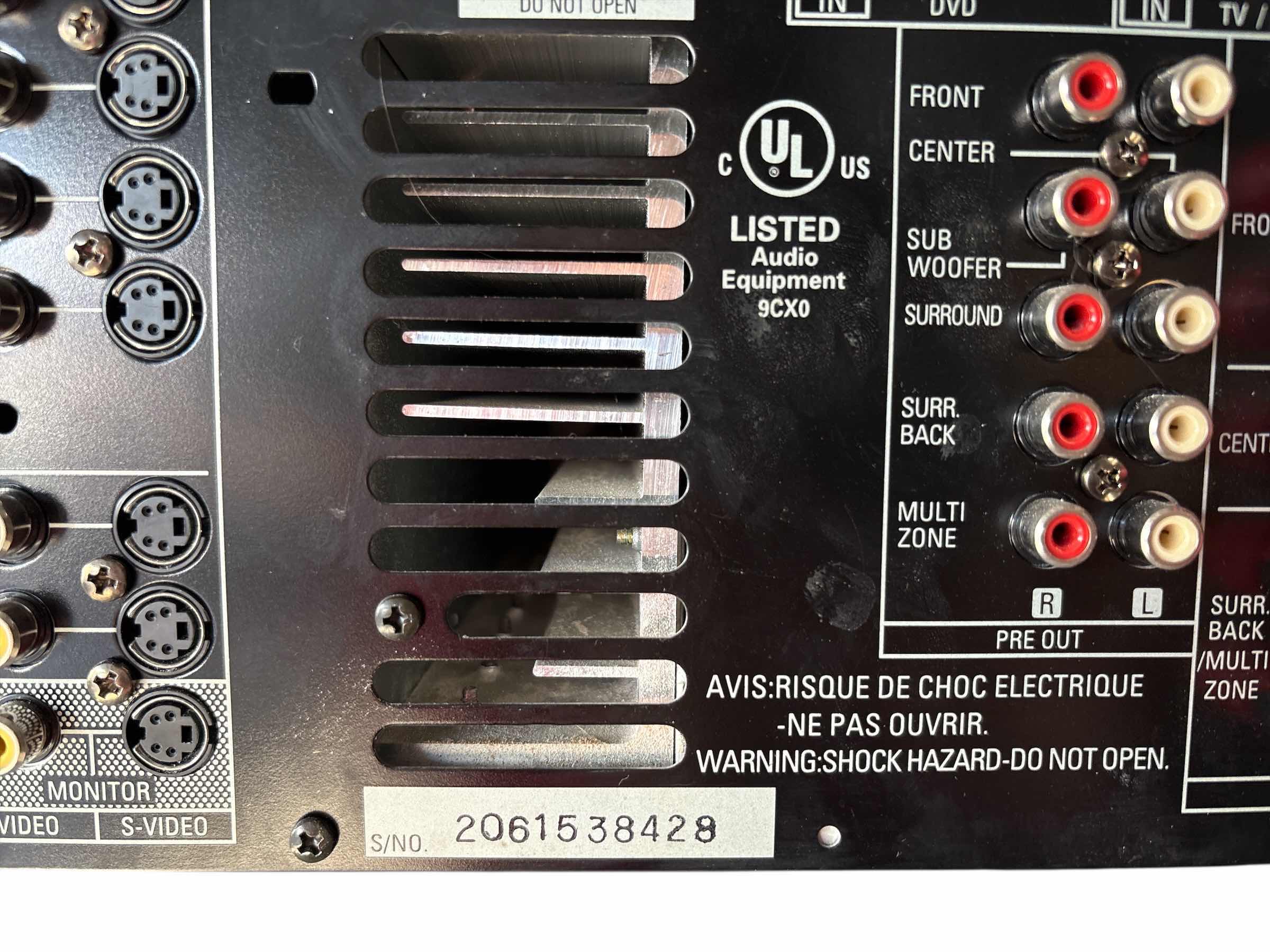 Photo 1 of DENON AVR-3802 SURROUND RECEIVER W REMOTE