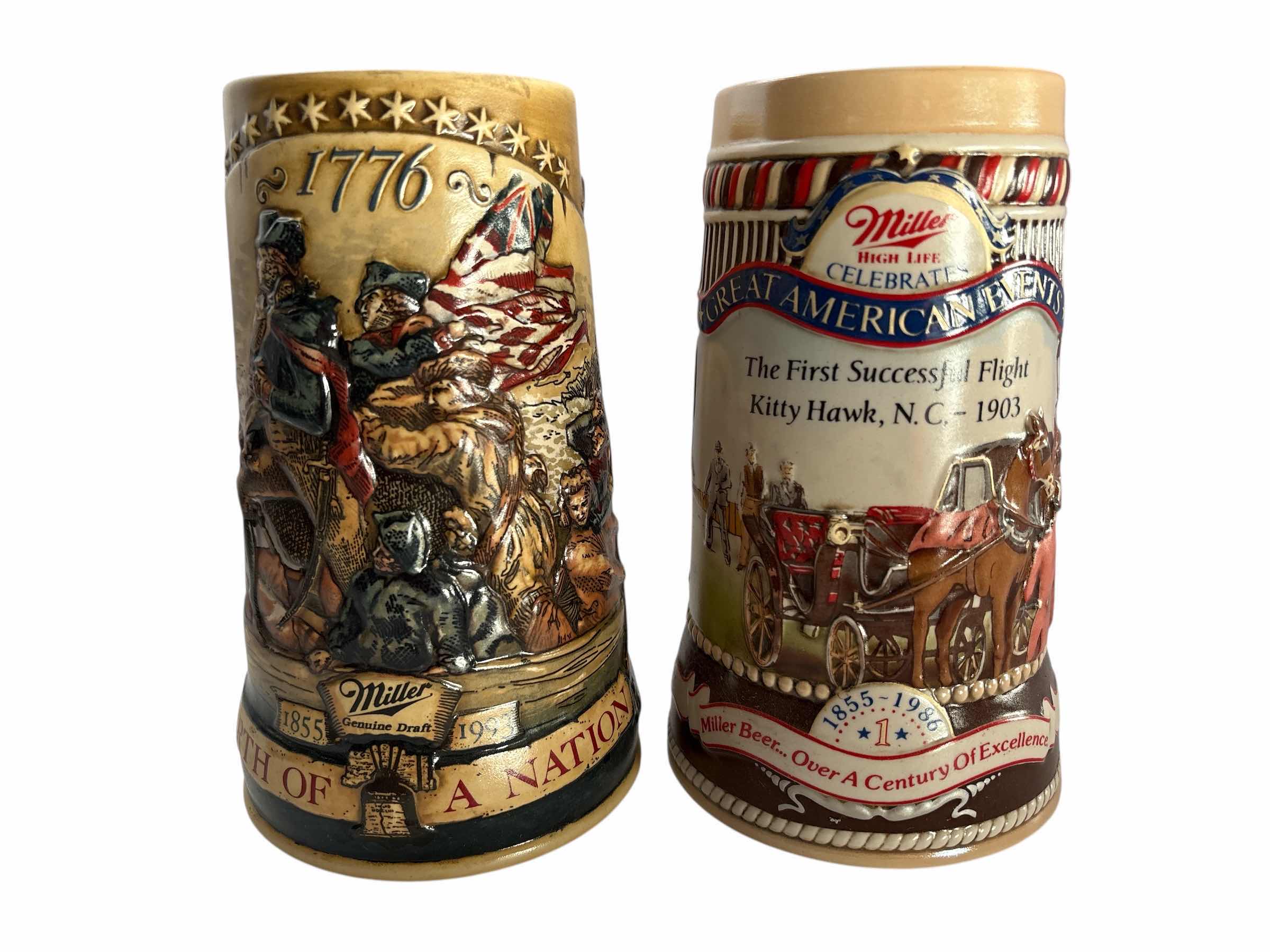 Photo 1 of 2-MILLER HIGH LIFE EVENTS BEER STEIN'S H6”