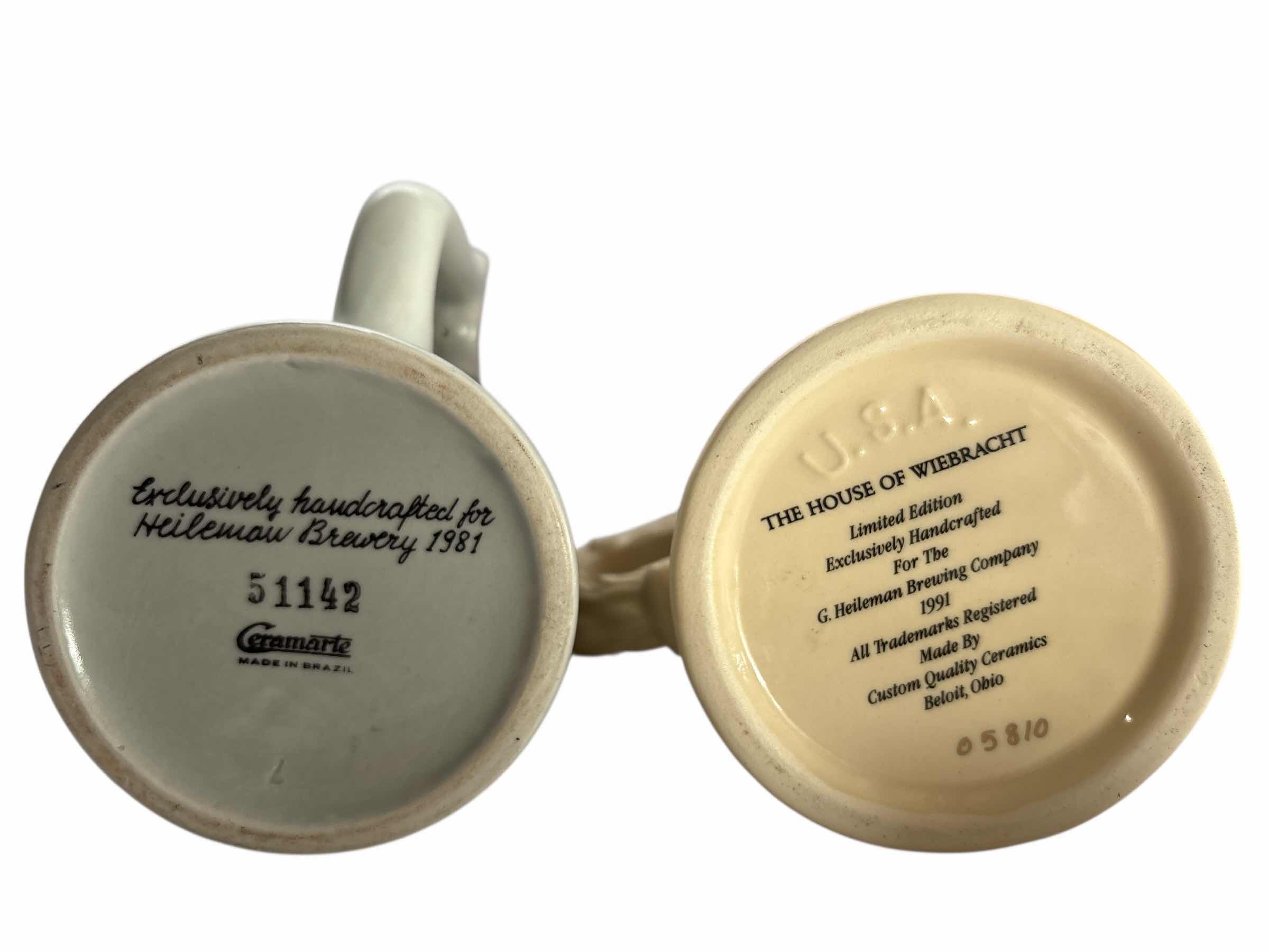 Photo 1 of 2-COLLECTIBLE OLD STYLE BEER STEIN'S H7.75”