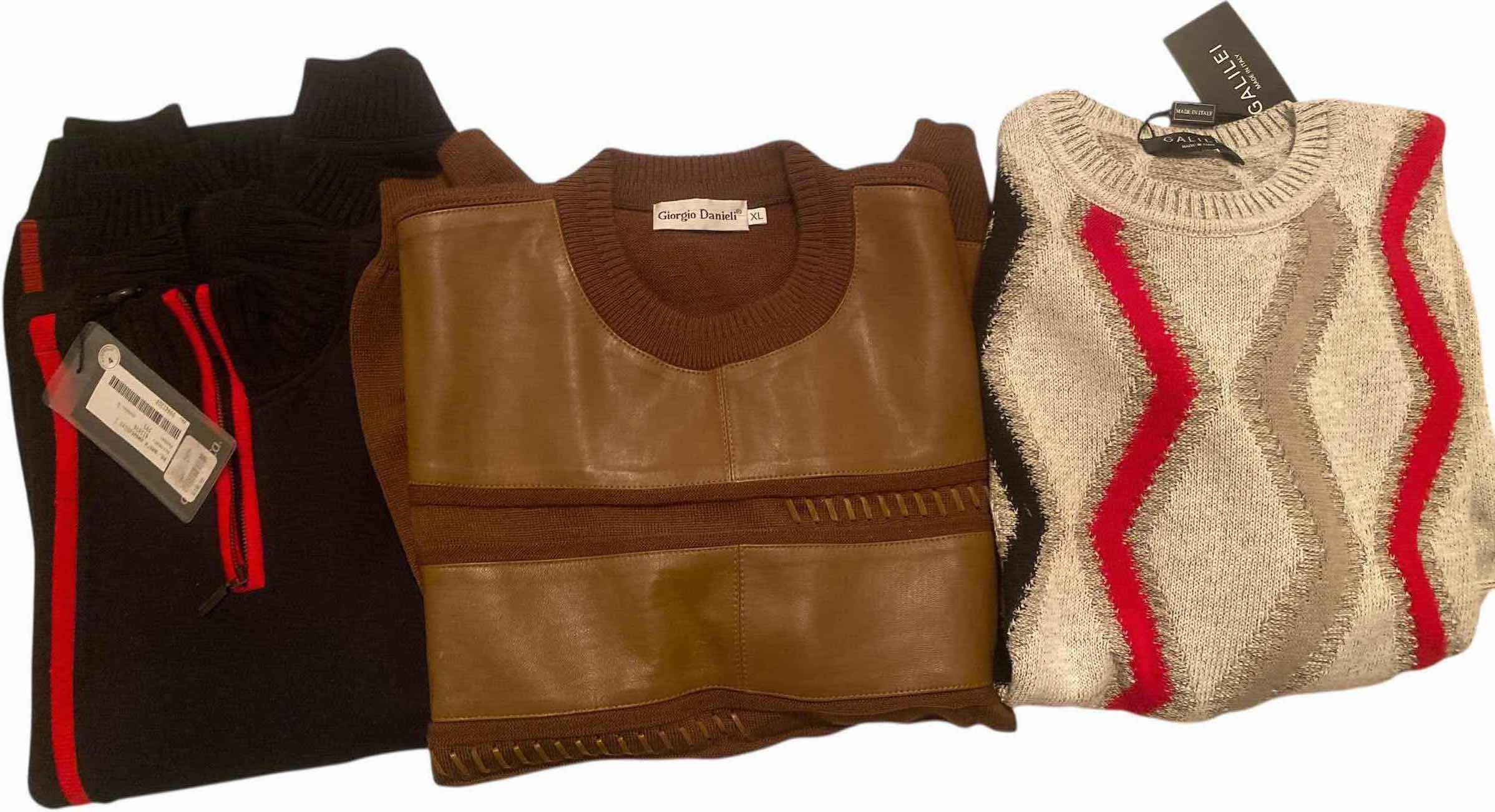 Photo 1 of 3 - NEW DESIGNER SWEATERS MENS SIZE XL (2 WITH TAGS)