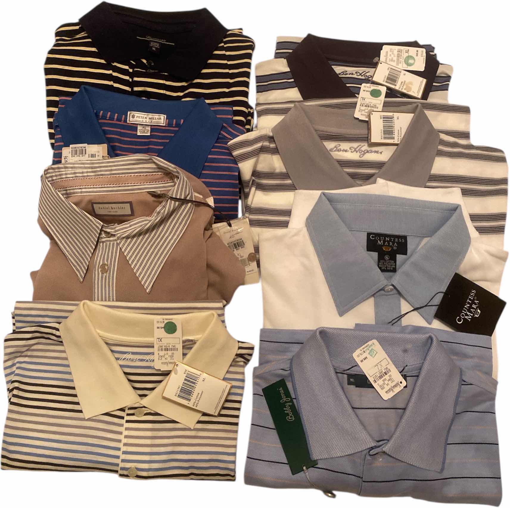 Photo 1 of 8 - DESIGNER GOLF SHIRTS MENS SIZE XL ( 7 WITH TAGS)