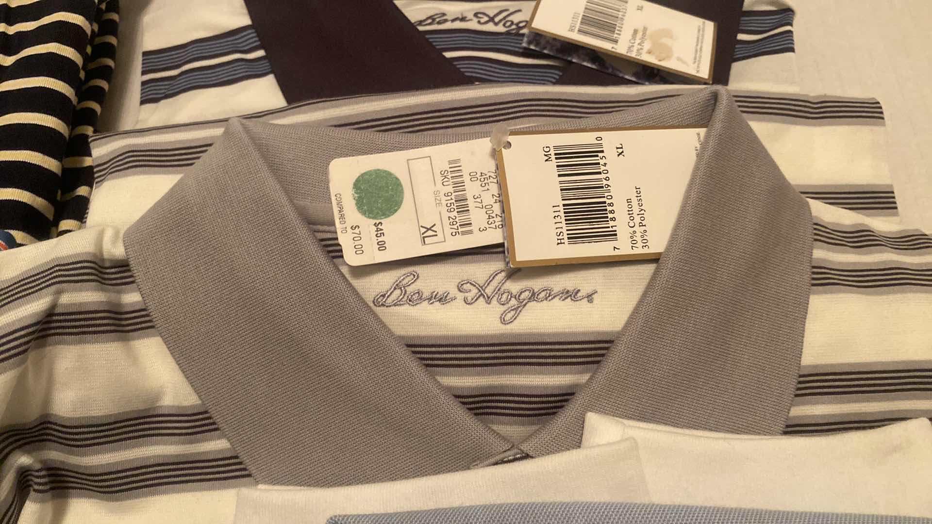 Photo 1 of 8 - DESIGNER GOLF SHIRTS MENS SIZE XL ( 7 WITH TAGS)