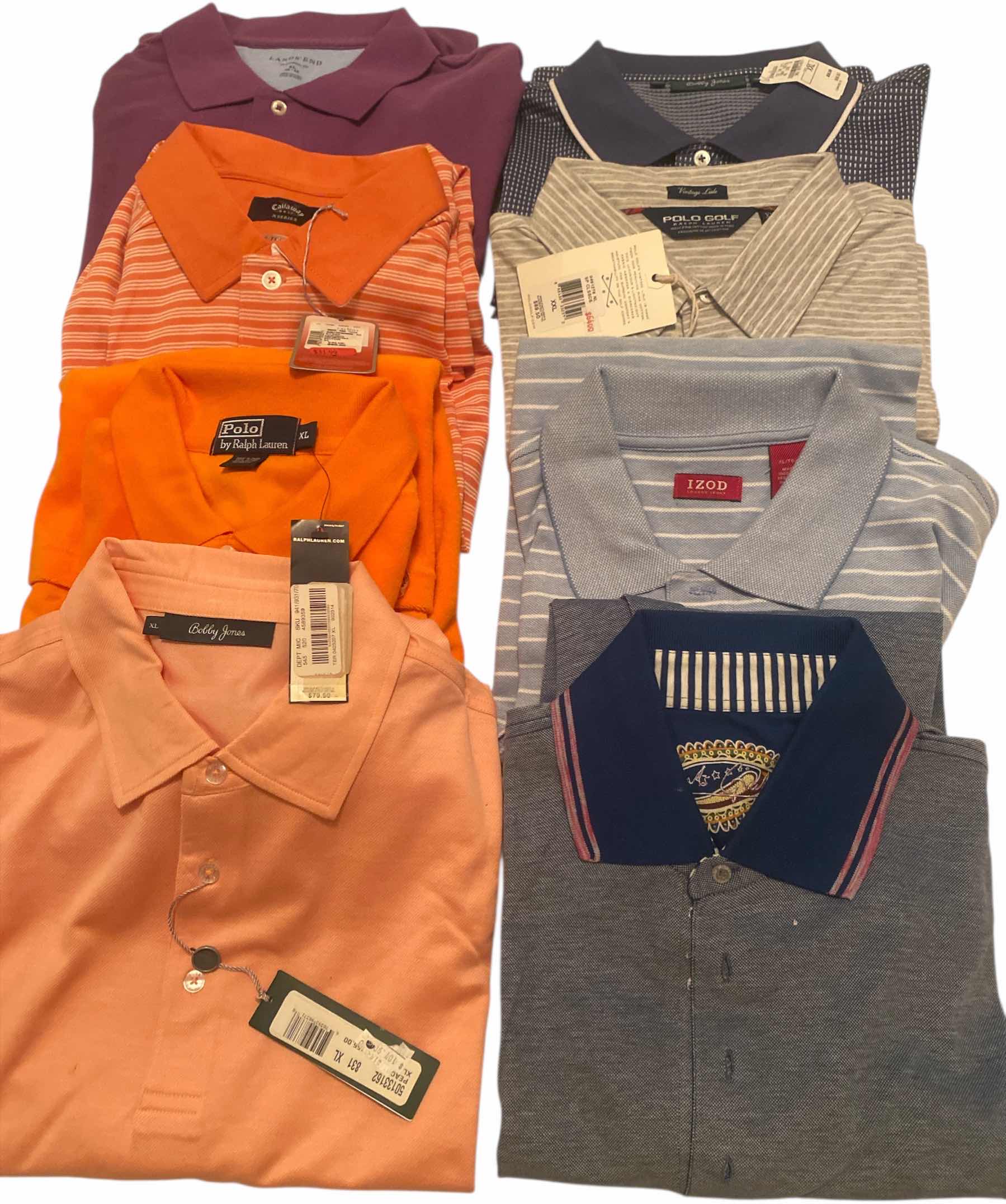 Photo 1 of 8 - DESIGNER GOLF SHIRTS MENS SIZE XL & XXL (SOME WITH TAGS)