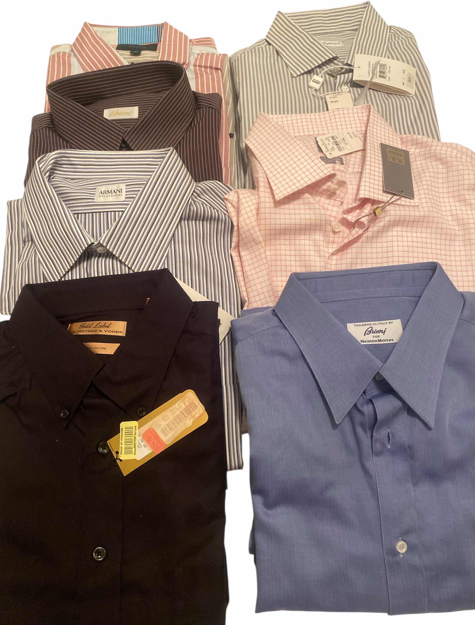 Photo 1 of 7 - DESIGNER LONG SLEEVE DRESS SHIRTS SIZE 17 & X LARGE (SOME WITH TAGS)