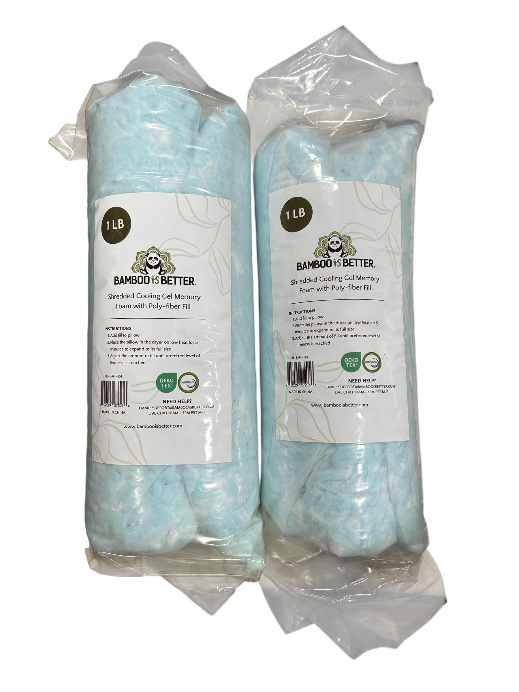 Photo 1 of 2- COOLING GEL MEMORY FOAM PILLOW REFILLS 1LB