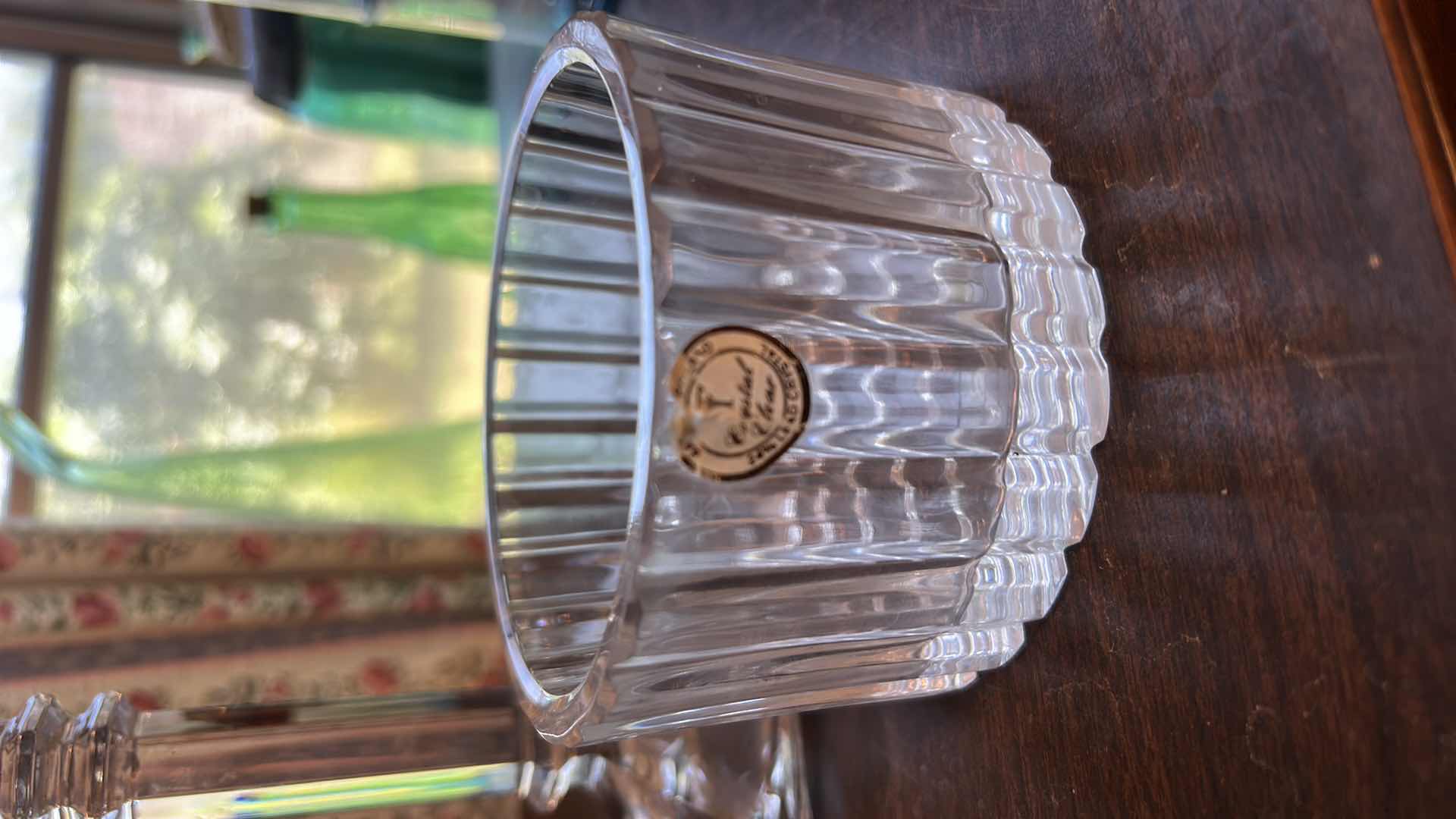 Photo 1 of 4 PC VINTAGE CRYSTAL ITEMS – BERKELEY HOUSE LEAD CRYSTAL DECANTER, CANDLEHOLDER, VASE & BOWL (TALLEST H15.5”)