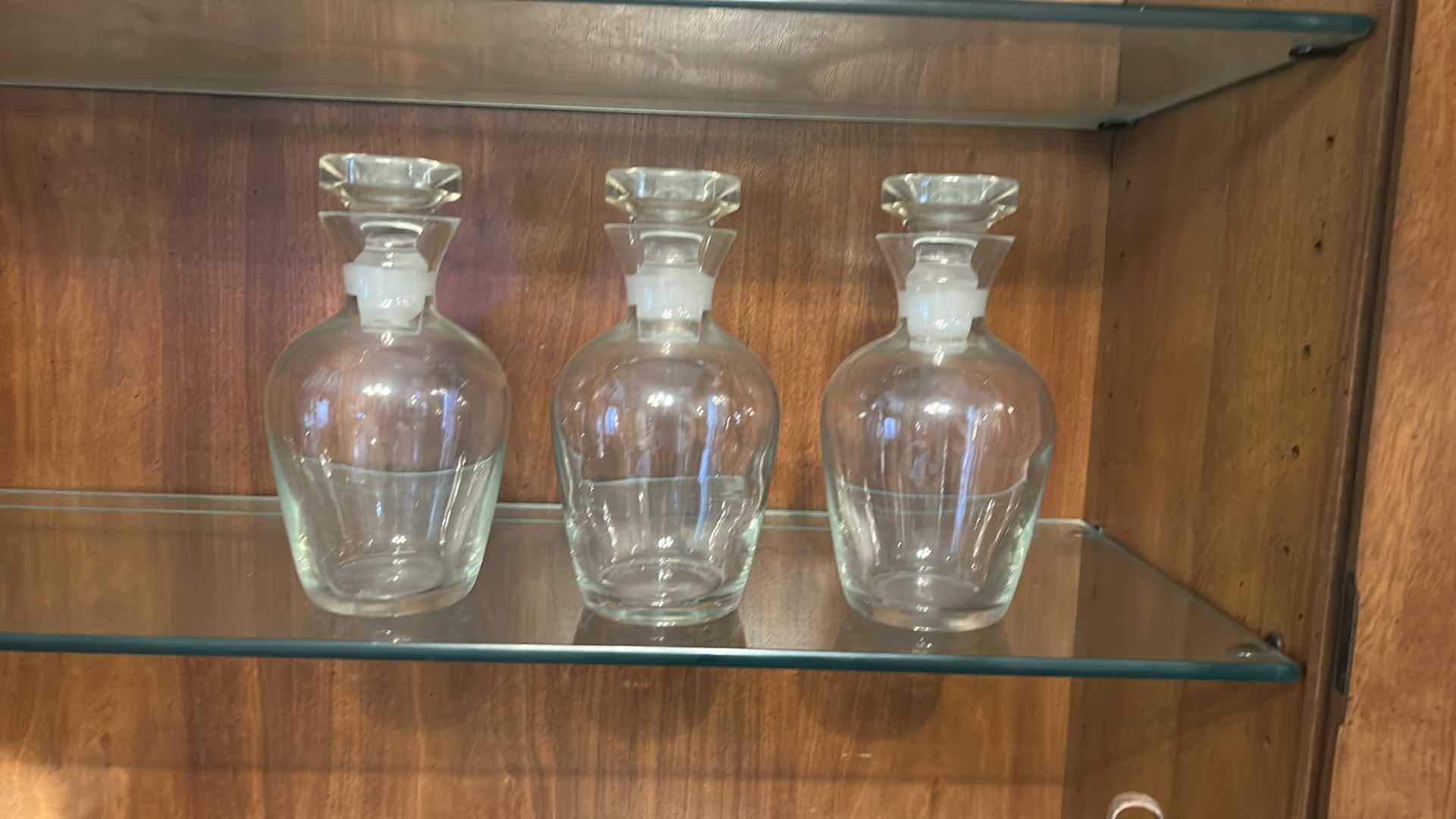 Photo 1 of 3 MATCHING GLASS DECANTERS H9.5”
