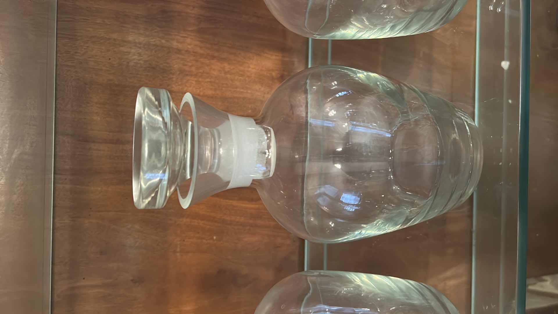 Photo 1 of 3 MATCHING GLASS DECANTERS H9.5”