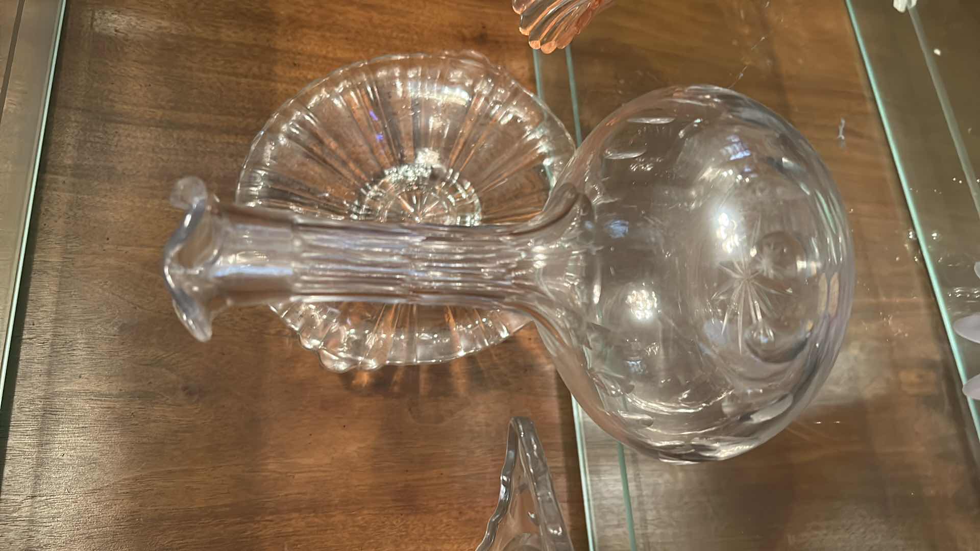 Photo 1 of VINTAGE PINK AND CLEAR DEPRESSION GLASS ITEMS.