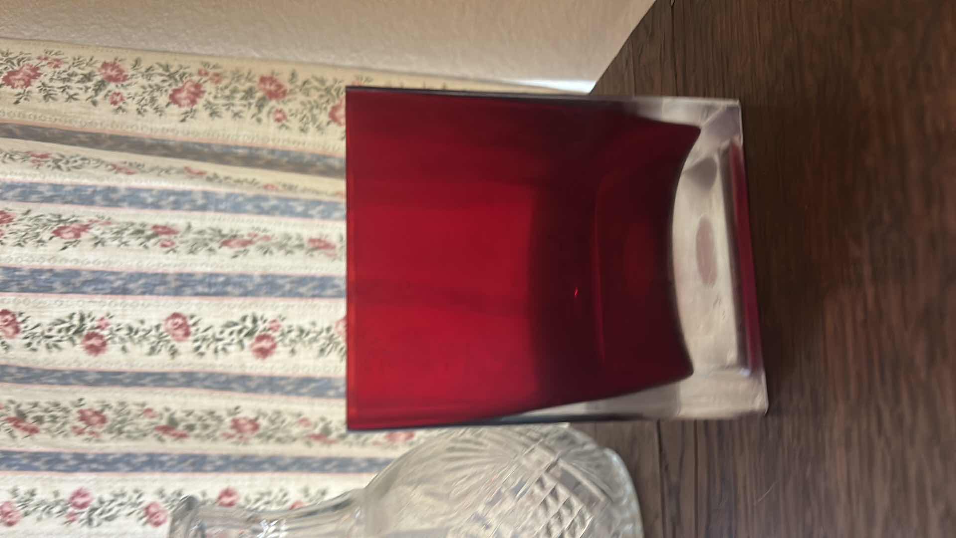 Photo 1 of 12- COLORED & CLEAR GLASS VASES VARIOUS SIZES