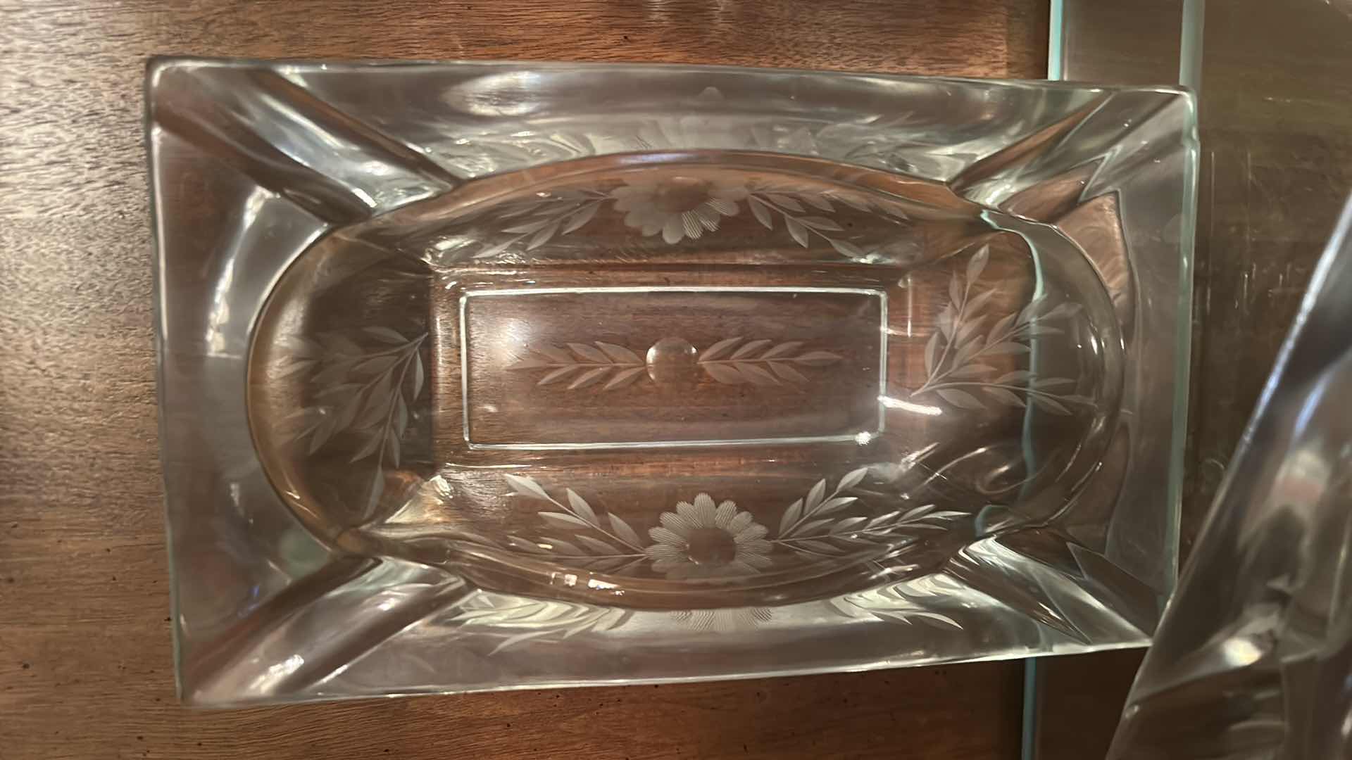 Photo 1 of CRYSTAL AND GLASSWARE - VINTAGE HAZEL ATLAS “ORCHARD CRYSTAL” PUNCH CUPS, VINTAGE GORHAM ALTHEA FULL LEAD CRYSTAL BOWL,, CANDLE HOLDERS, ASHTRAYS, & MORE