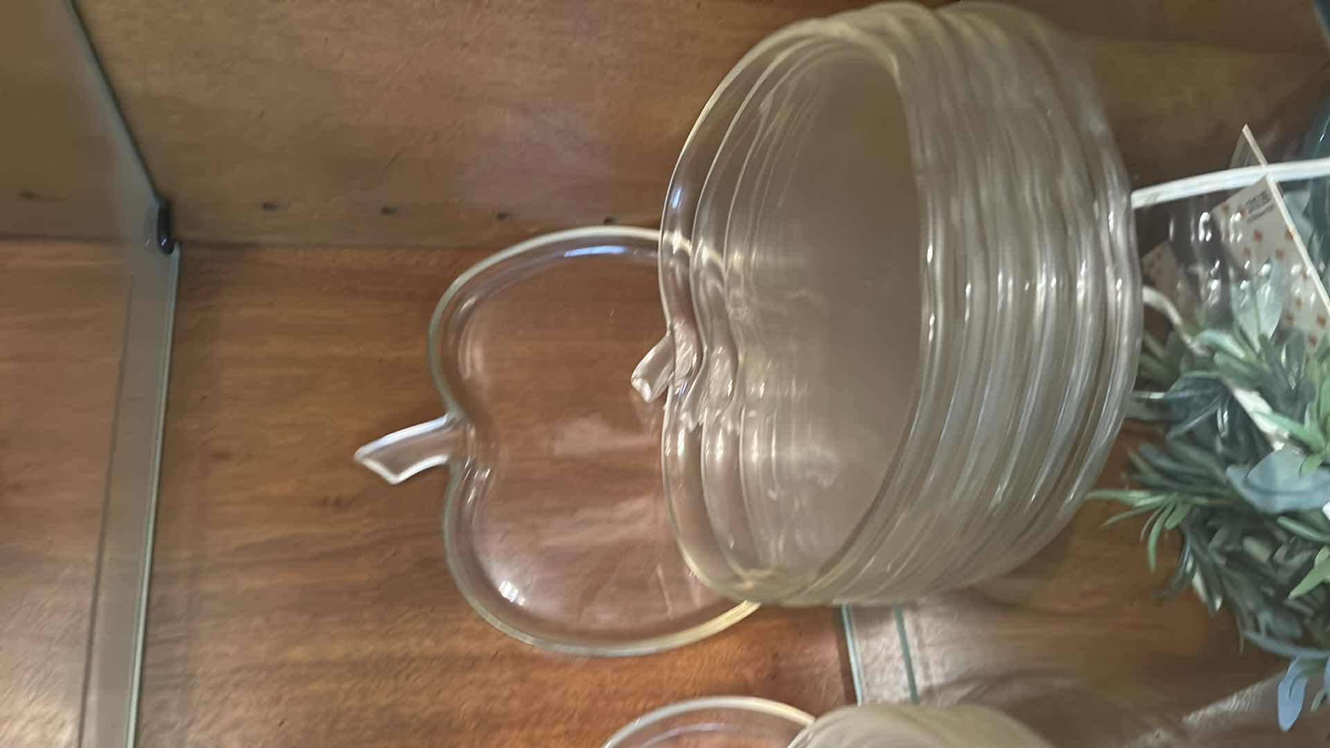 Photo 1 of GLASS PCS - ICE BUCKET, APPLE PLATES, PITCHER, BOWL, LIDDED JAR & MORE