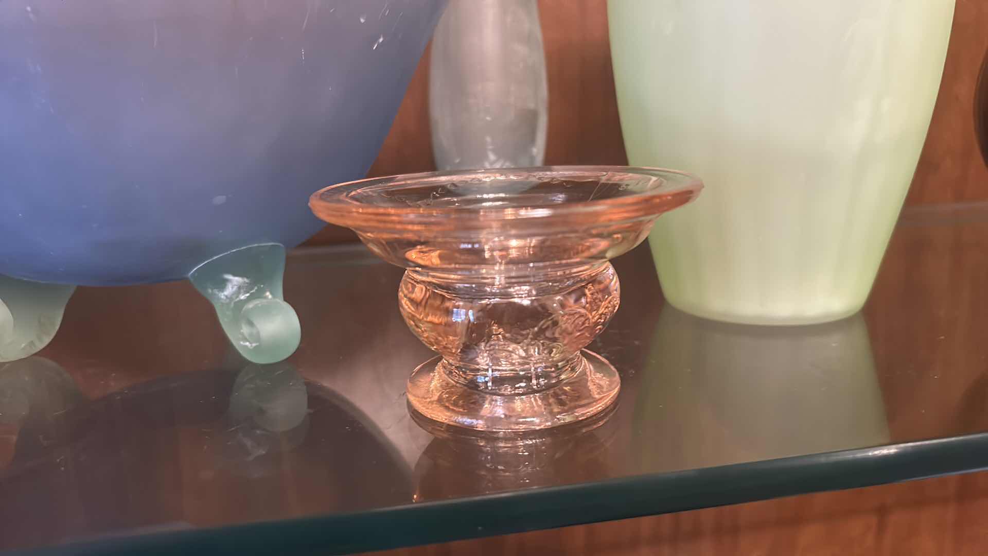 Photo 1 of 6 PC COLORED GLASS VASES & BOWLS