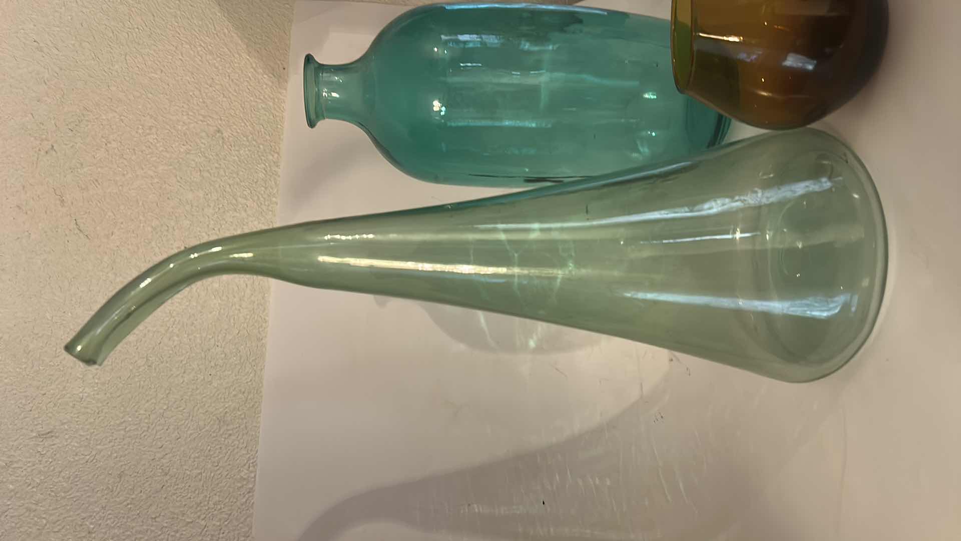 Photo 1 of COLORED GLASS PIECES MADE IN SPAIN (TALLEST 16”)