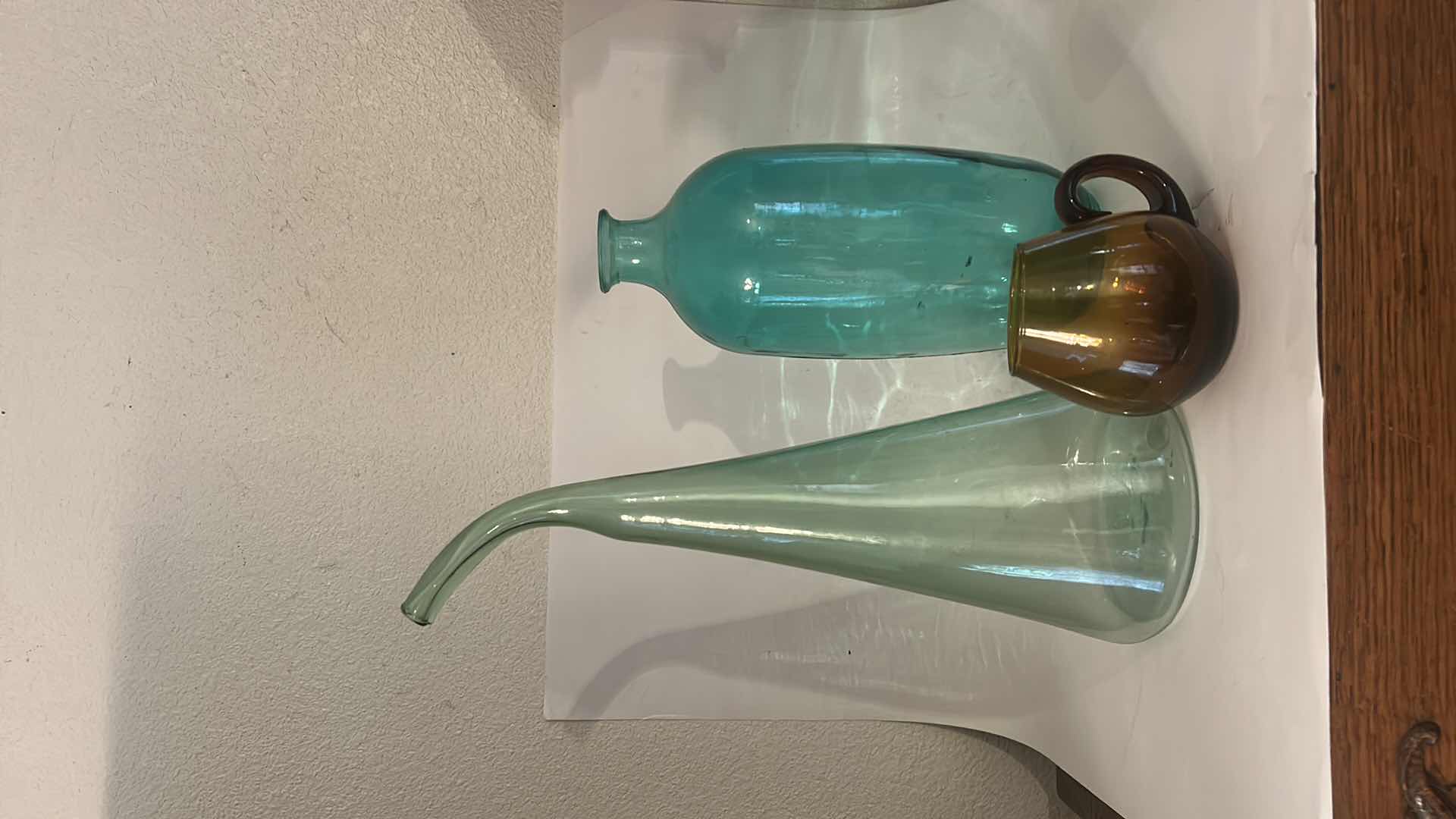 Photo 1 of COLORED GLASS PIECES MADE IN SPAIN (TALLEST 16”)