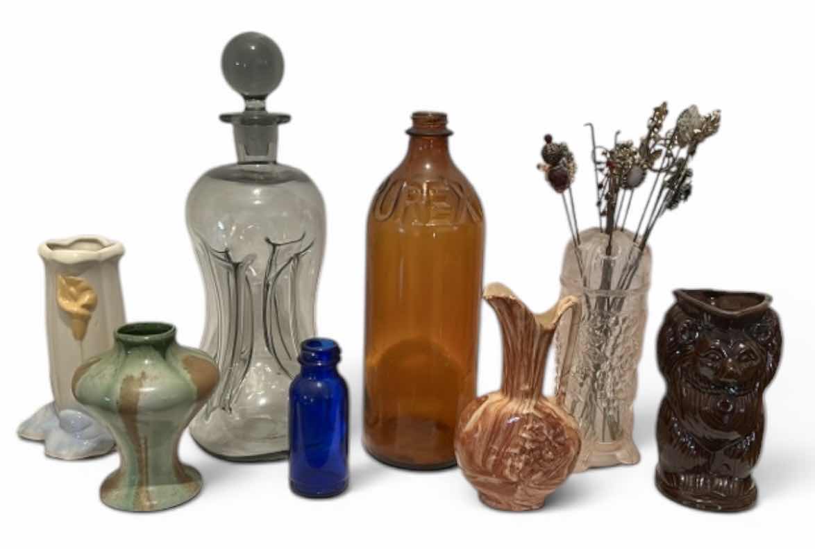 Photo 1 of COLLECTION OF BOTTLES, VASES, DECANTER AND MORE