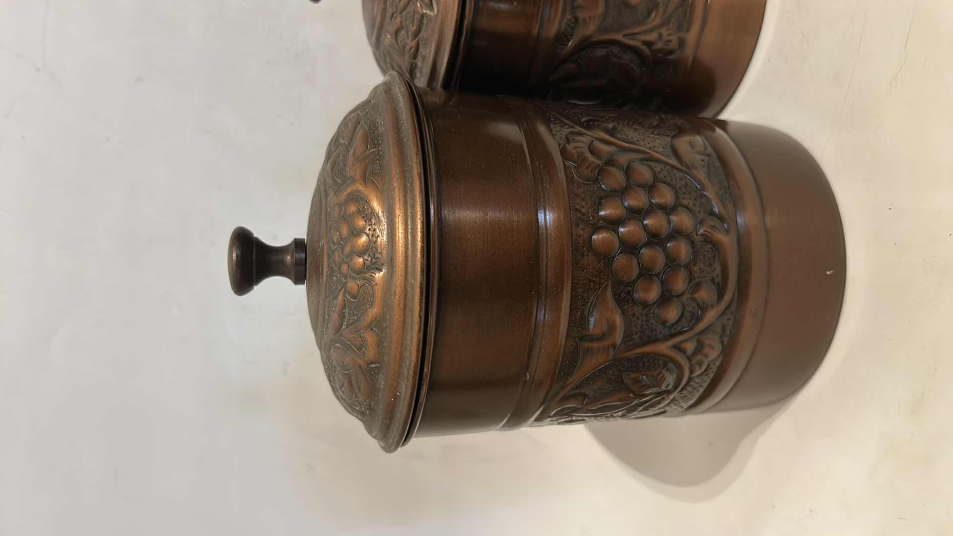 Photo 1 of 3 PC BRASS TONE CANISTER SET