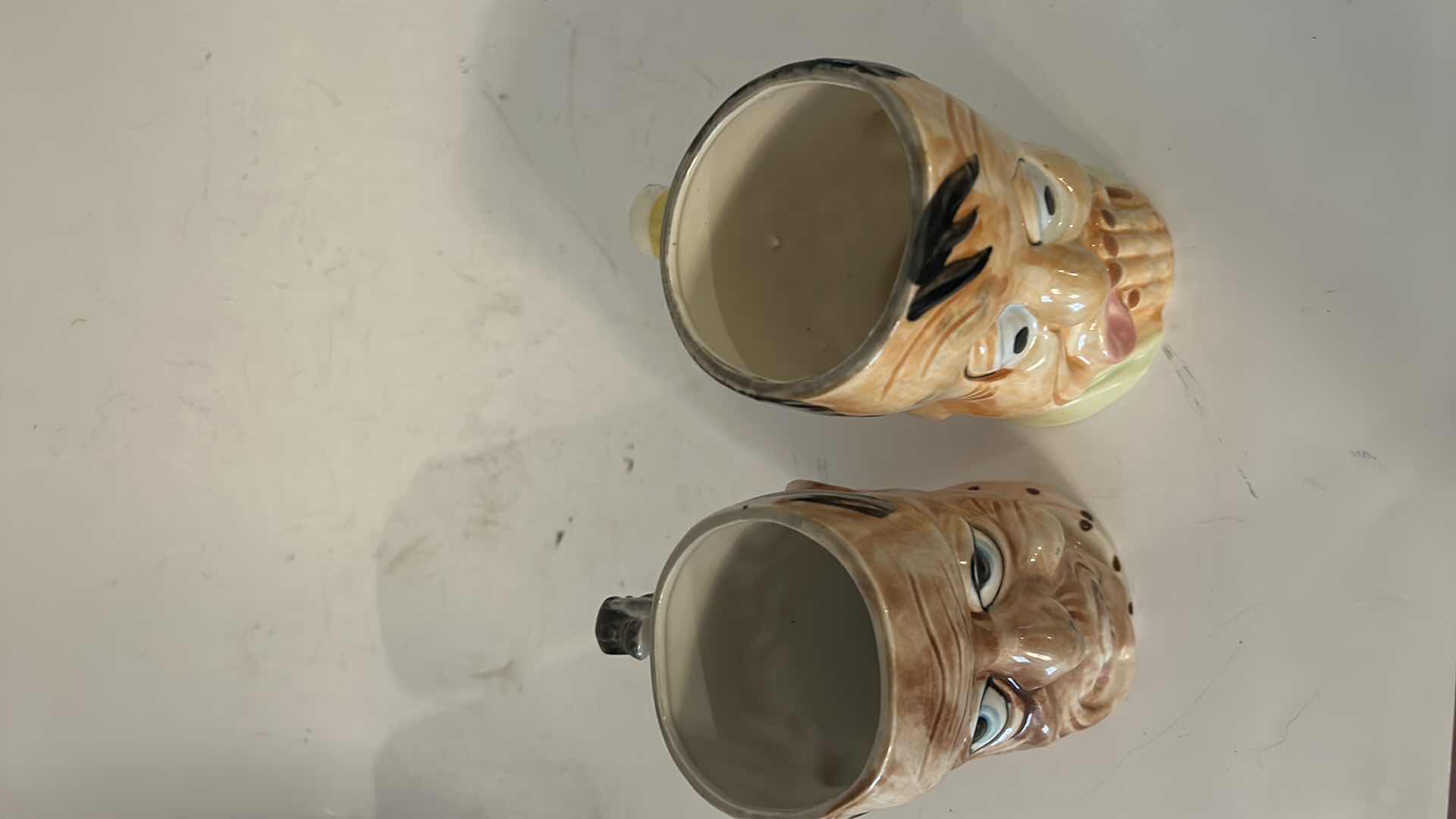 Photo 1 of 2 VINTAGE CERAMIC CHARACTER MUGS H5”