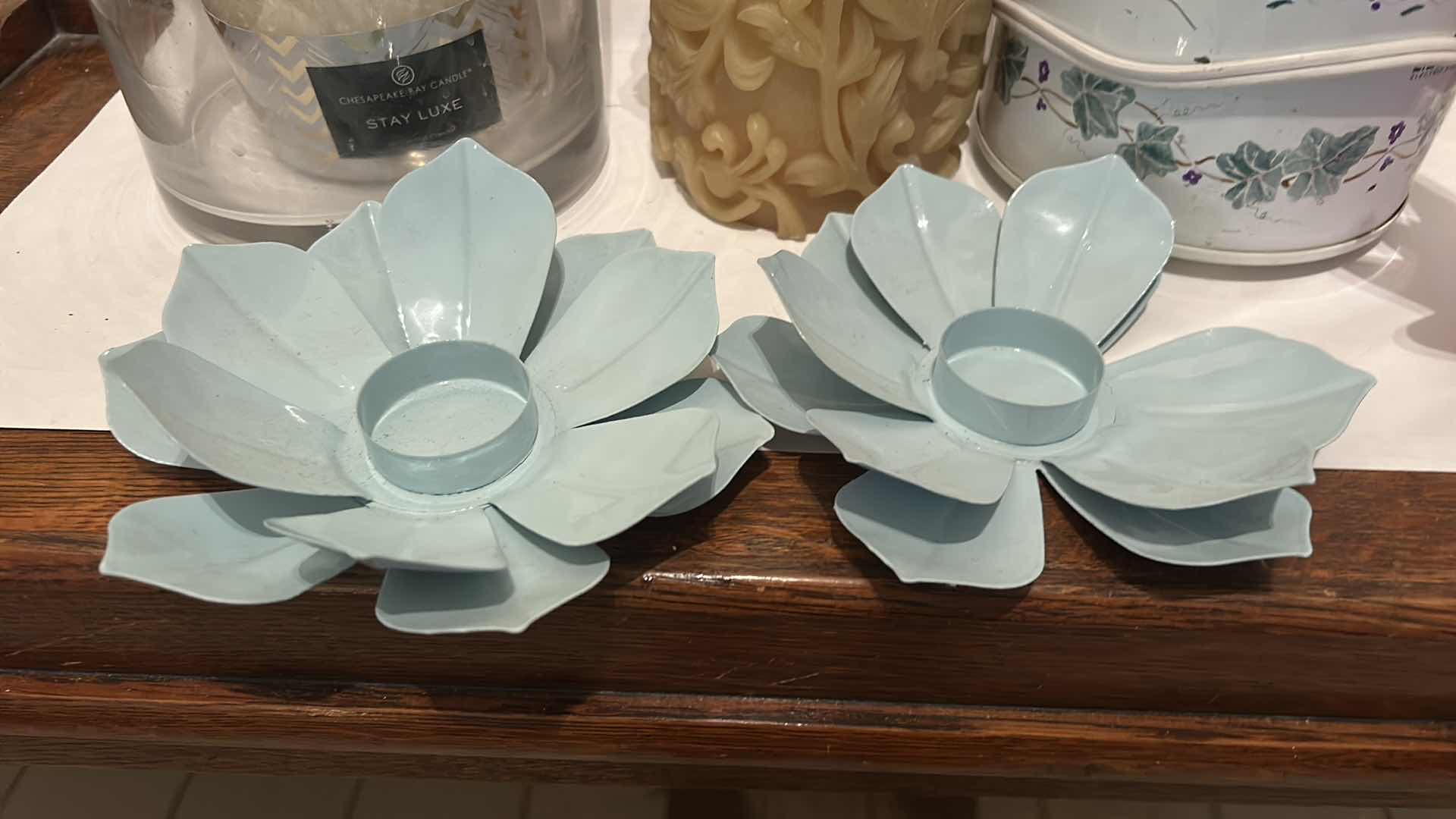 Photo 1 of CANDLE AND CANDLE HOLDERS (TALLEST H14”)