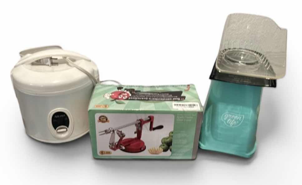 Photo 1 of KITCHEN APPLIANCES- RICE COOKER, POPCORN POPPER, APPLE CORER