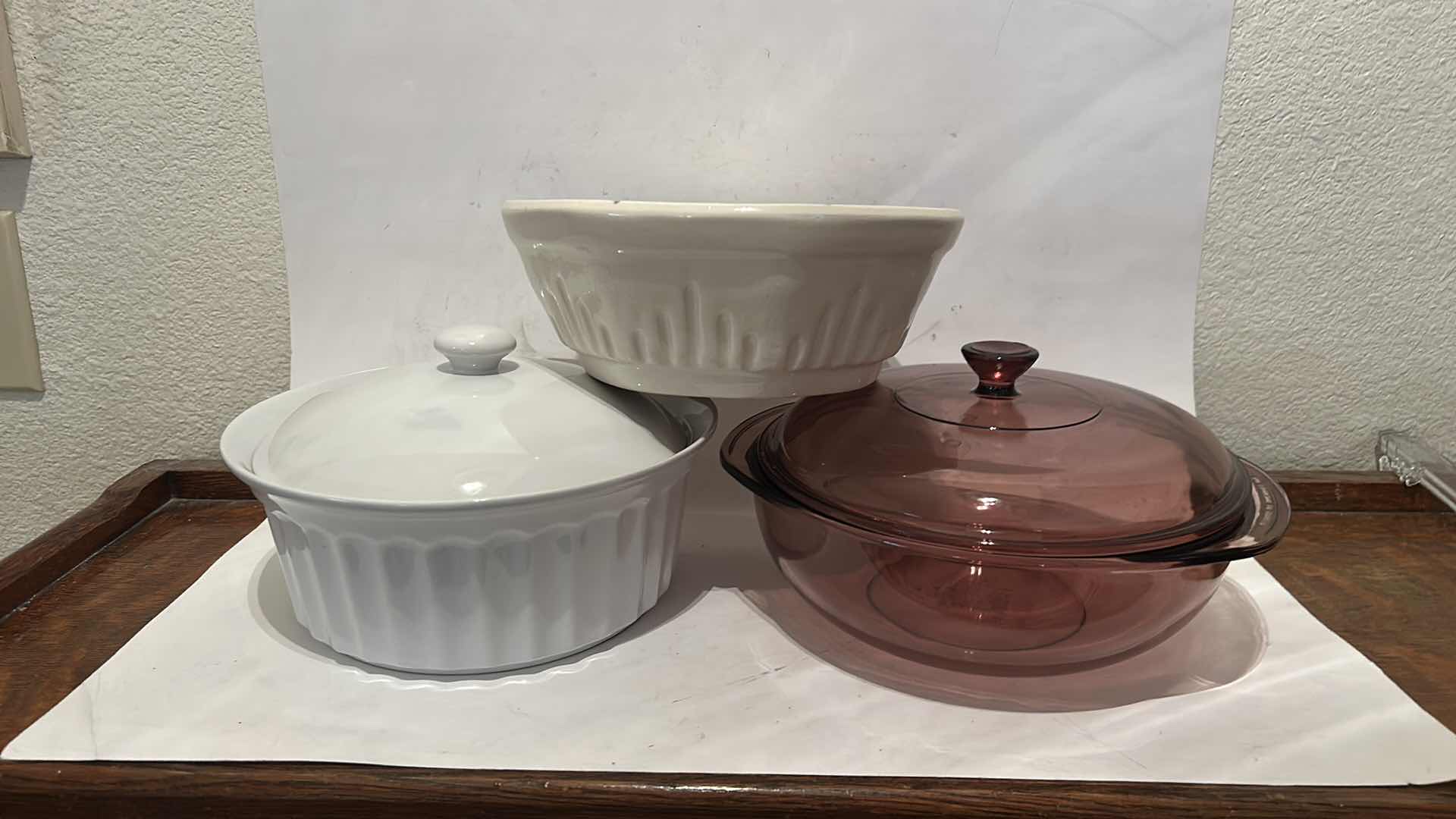 Photo 1 of CASSEROLE DISHES AND MIXING BOWL