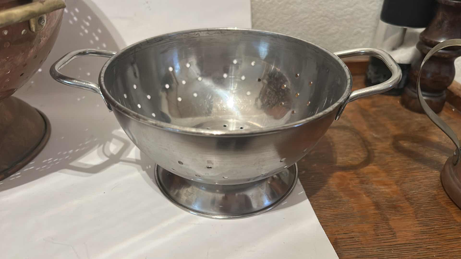 Photo 1 of KITCHEN ITEMS- BRASS COLANDERS & MORE