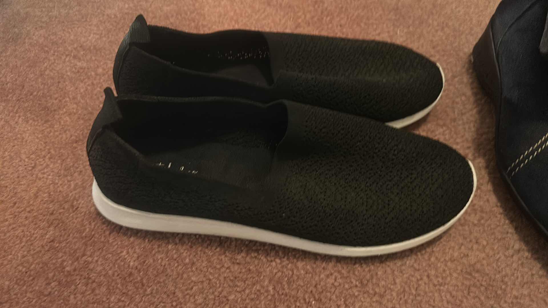 Photo 1 of BLACK SLIP ONS AND ANKLE BOOTS SIZE 9 WOMENS