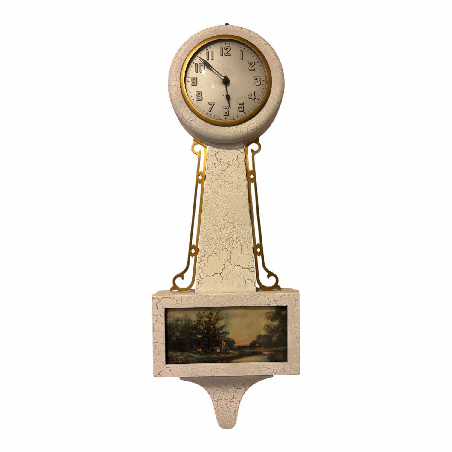 Photo 1 of VINTAGE BANJO STYLE WALL CLOCK H21.5”