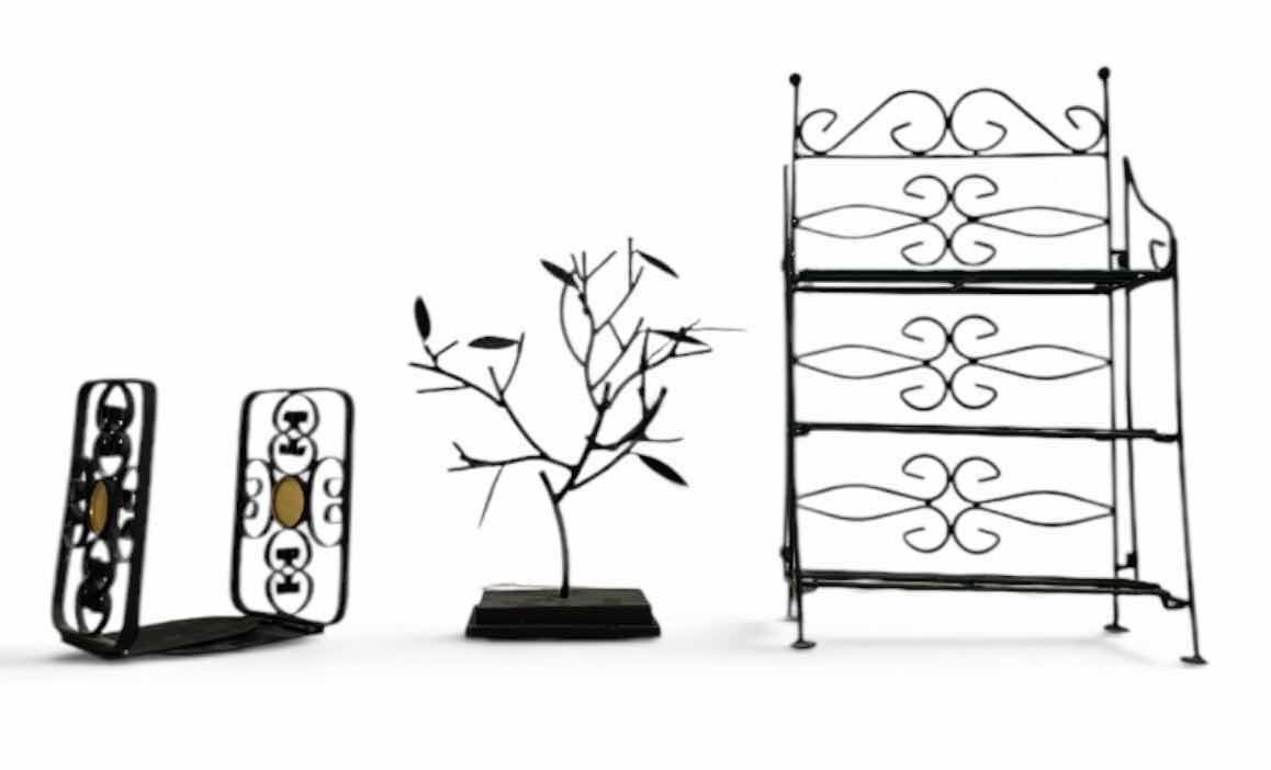 Photo 1 of METAL BOOKENDS, METAL TREE, COLLAPSIBLE STAND H 18”