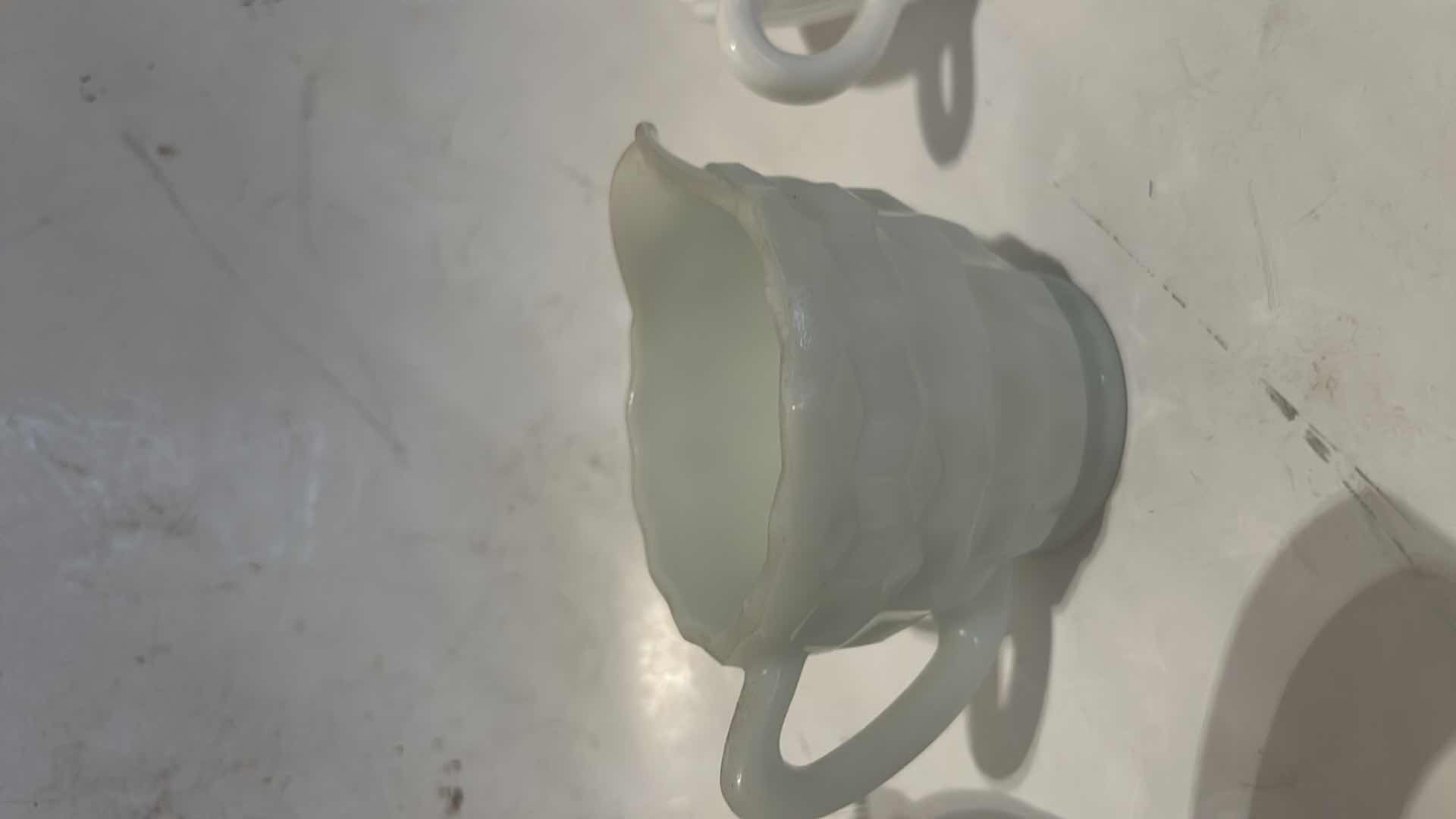 Photo 1 of 4 VINTAGE MILK GLASS PIECES (TALLEST H8”)