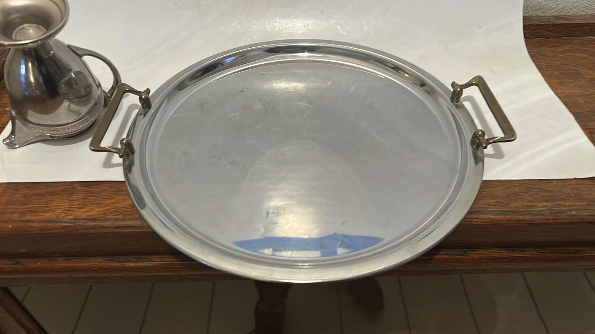 Photo 1 of SILVER TONE TRAY 12.75” & CREAM AND SUGER