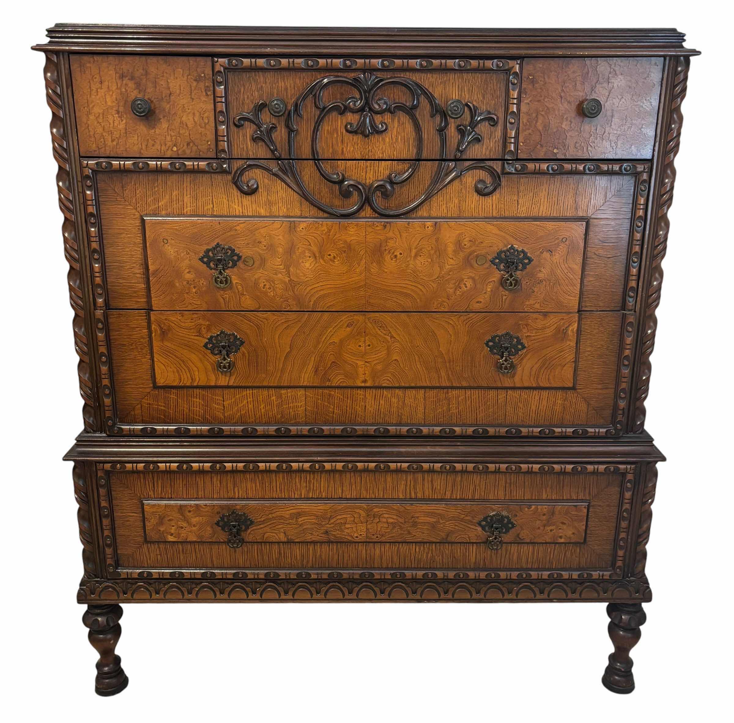 Photo 1 of ANTIQUE 1950S/1960S 6-DRAWER DRESSER W TONGUE & GROOVE DRAWERS 36" X 20" H 46"