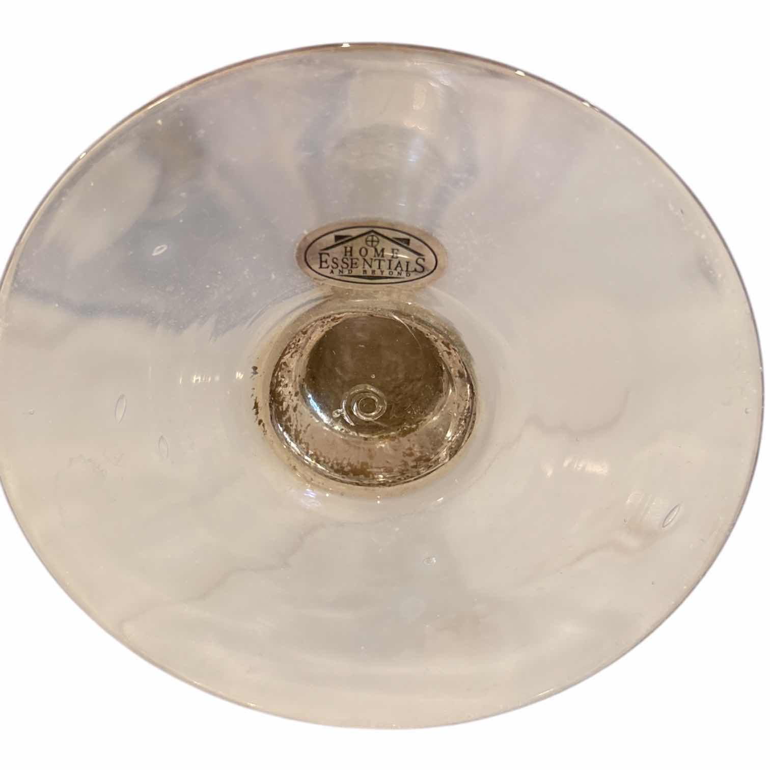 Photo 1 of (3)PCS HOME ESSENTIALS LIGHT LAVENDER SPECKLED GLASS HURRICANE CANDLE HOLDERS H19.75”
