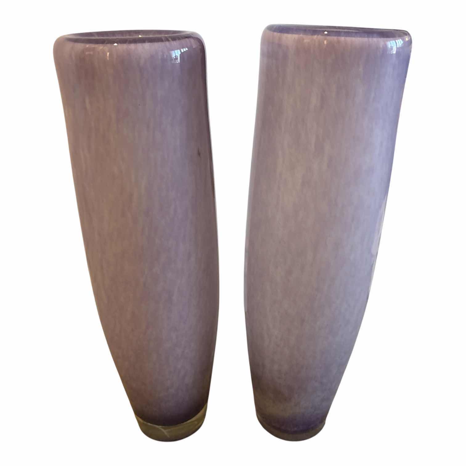 Photo 1 of (2)PCS MIKASA LAVENDER BUD VASE H14”