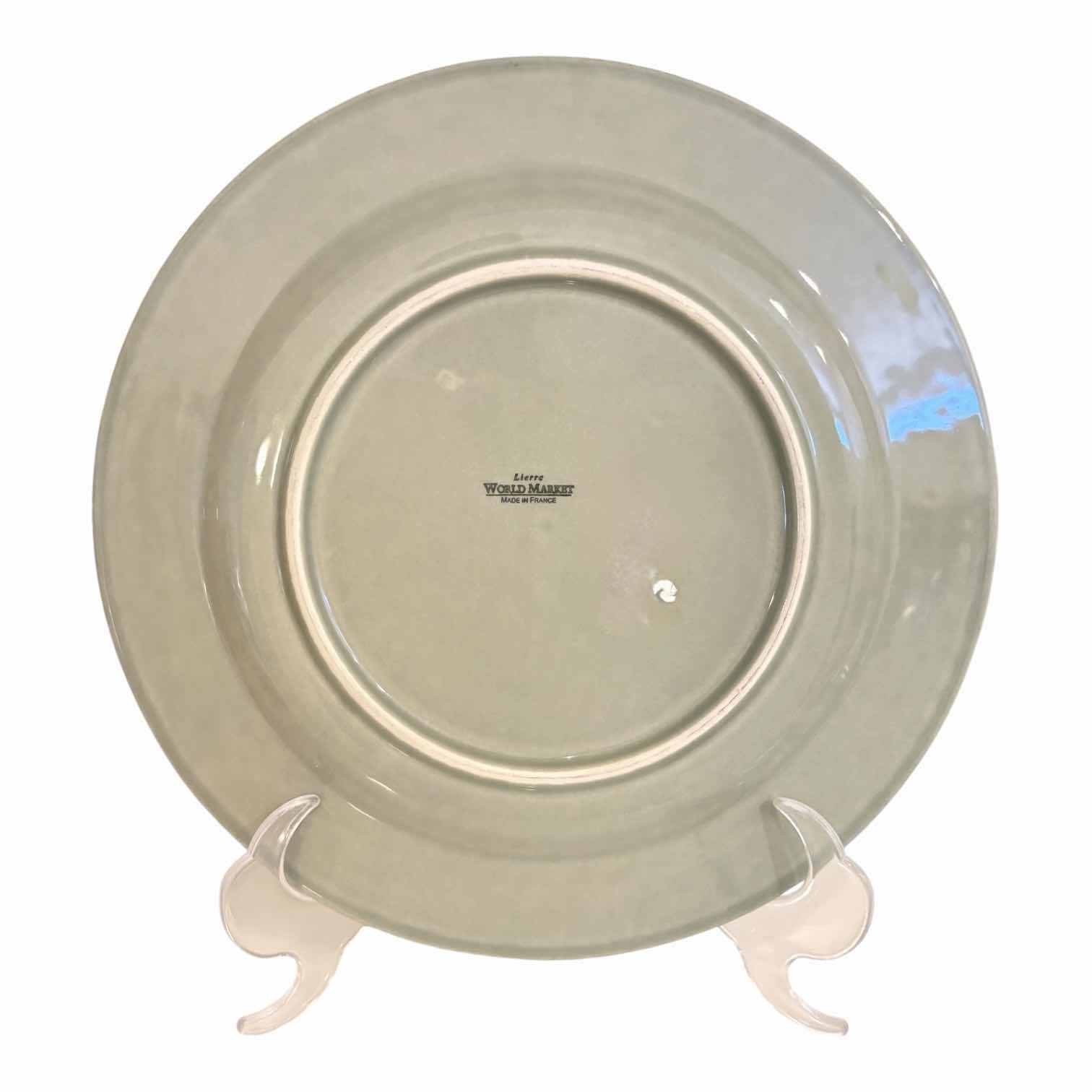 Photo 1 of (3)PCS WORLD MARKET SAGE PLATES D12”
